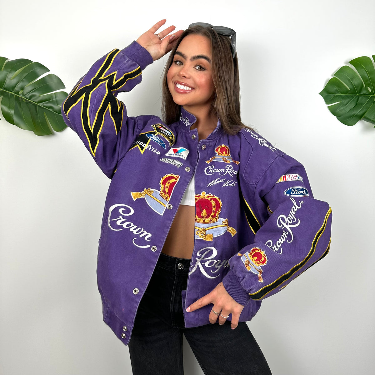 Shops New JH Design Crown Royale Nascar Jacket