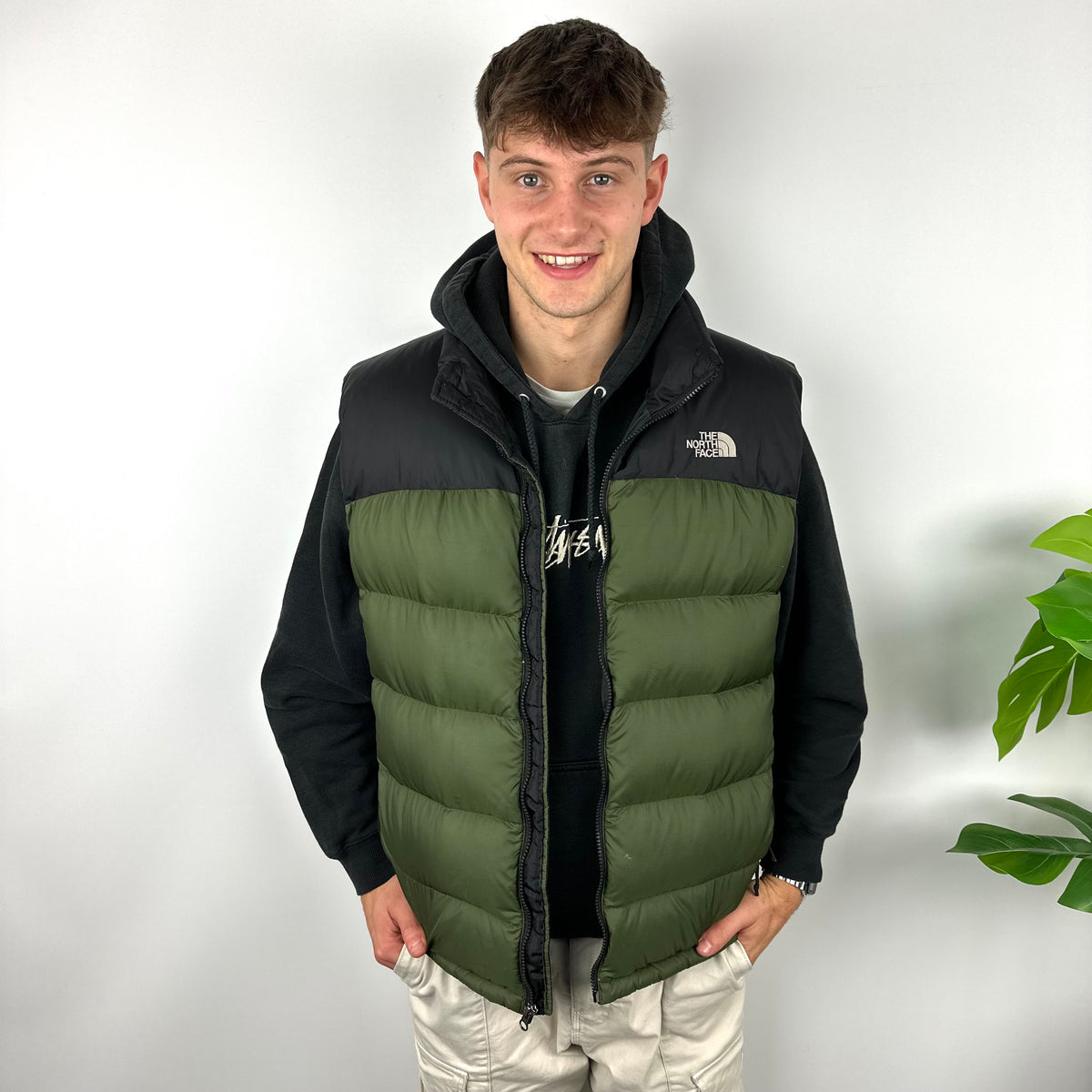 The North Face RARE Green Nuptse 700 Puffer Gilet L Jamie Online Vintage