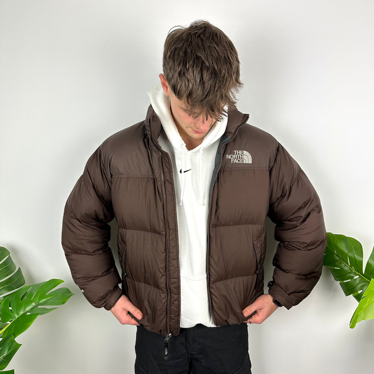 North Face Brown Nupste 700 Puffer Jacket As Worn By Barbara