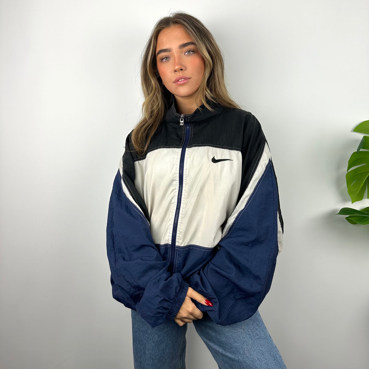 nike colour block windbreaker jacket