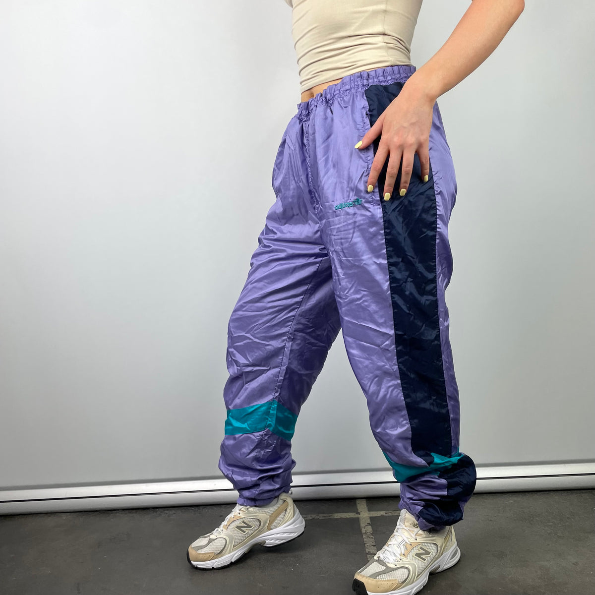 Purple adidas deals pants