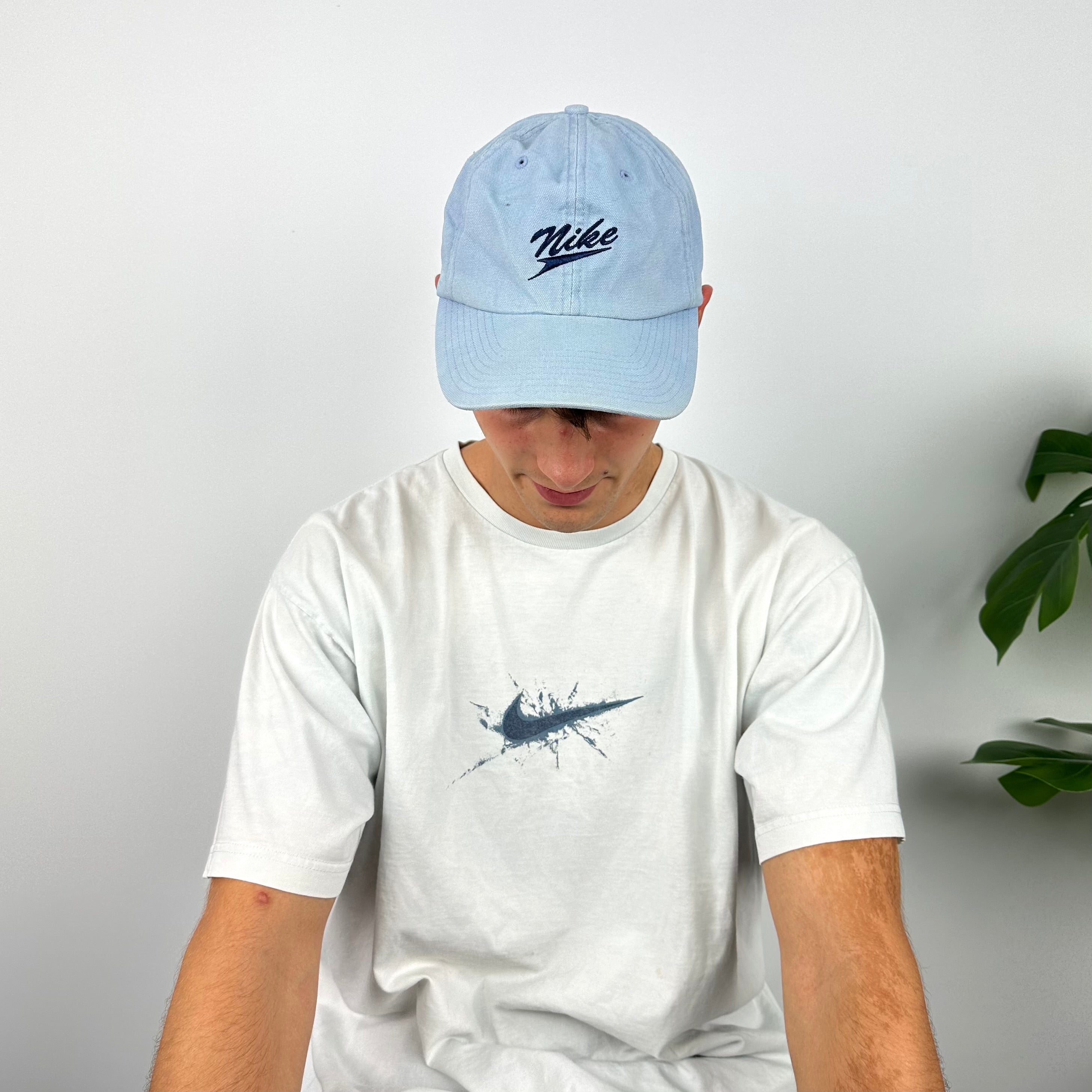 Nike RARE Baby Blue Embroidered Spell Out Cap