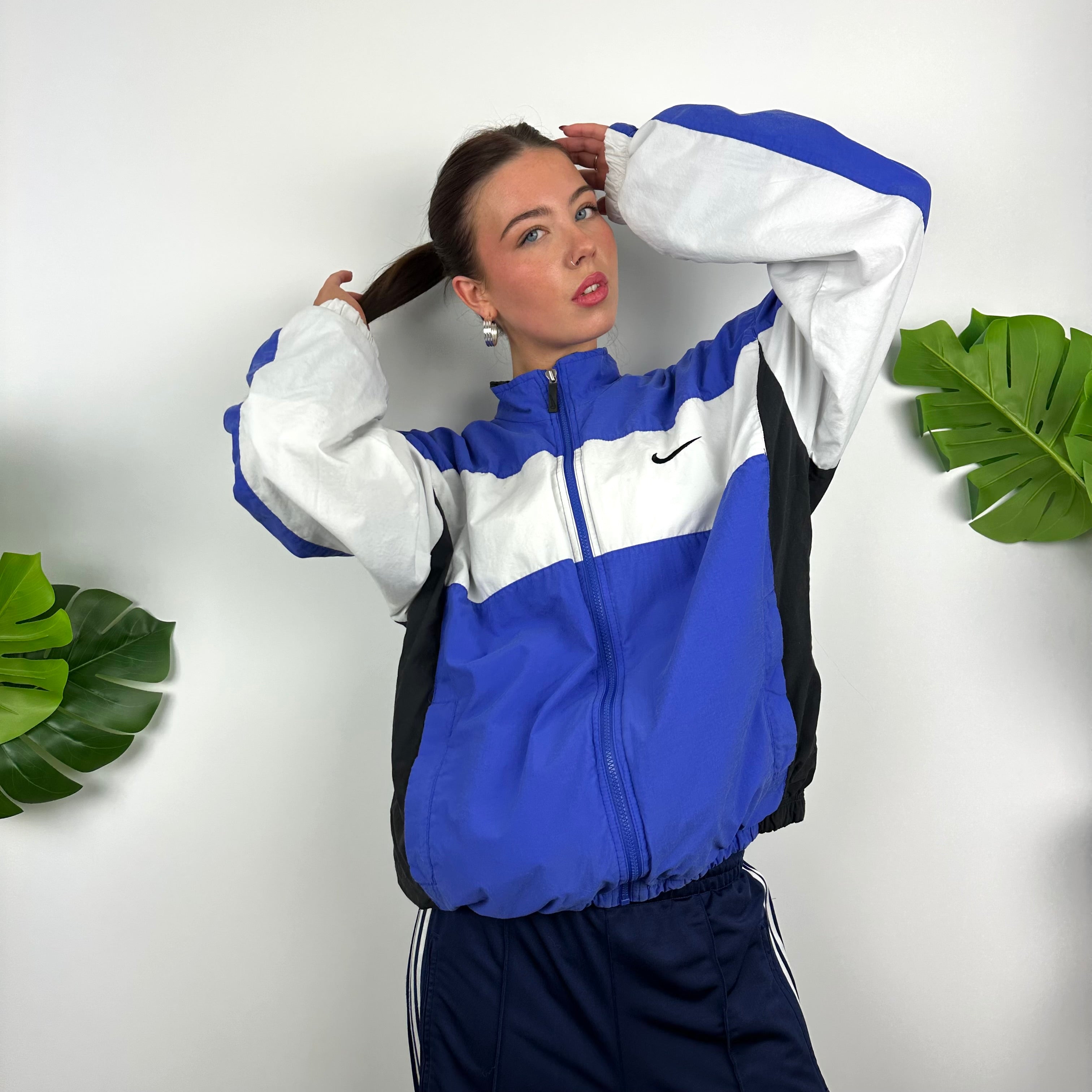 Nike Colour Block Embroidered Swoosh Windbreaker Jacket (M)