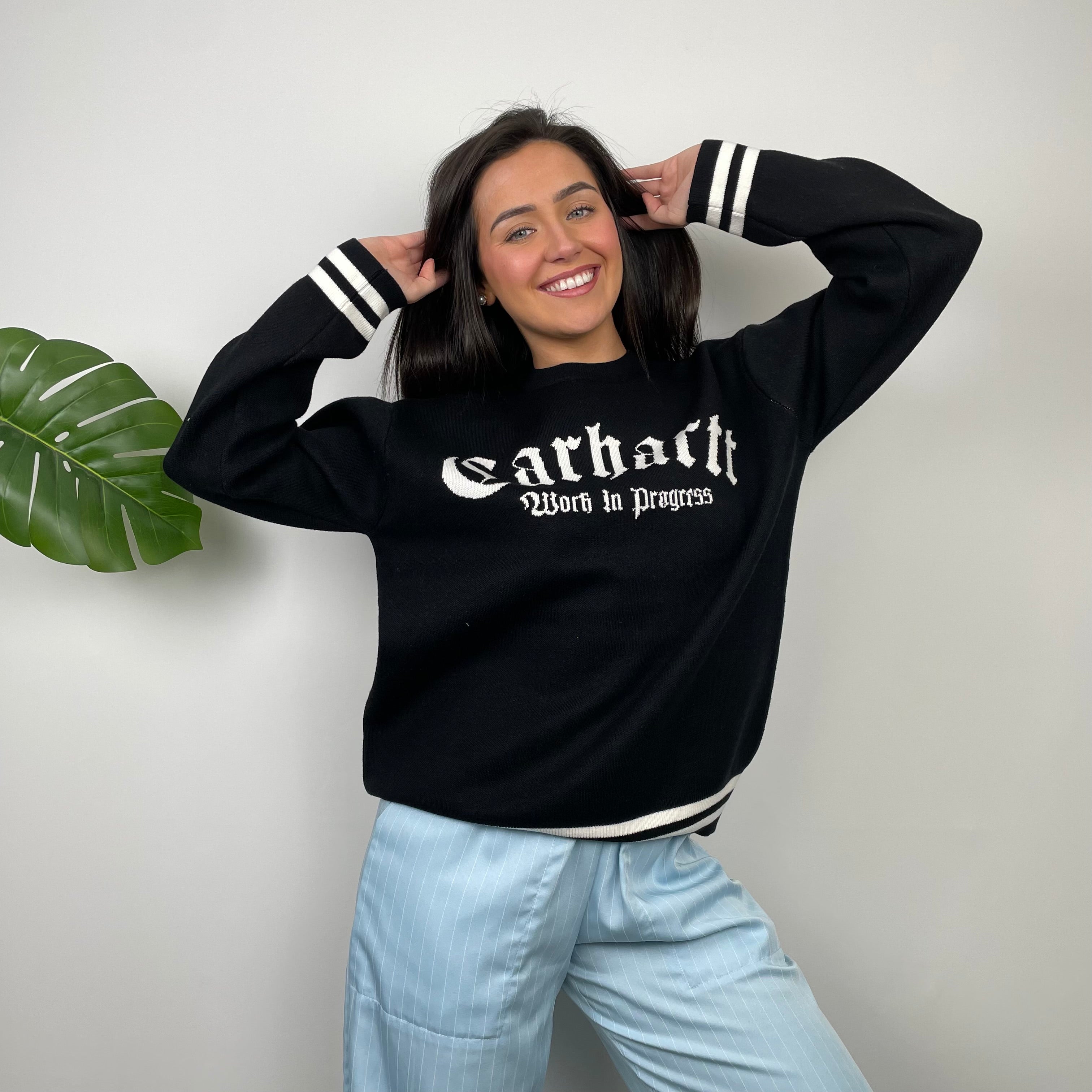 Carhartt RARE Black Embroidered Sweater (M)