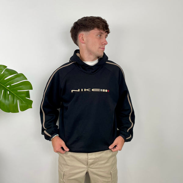 Nike Black Embroidered Spell Out Hoodie (S)