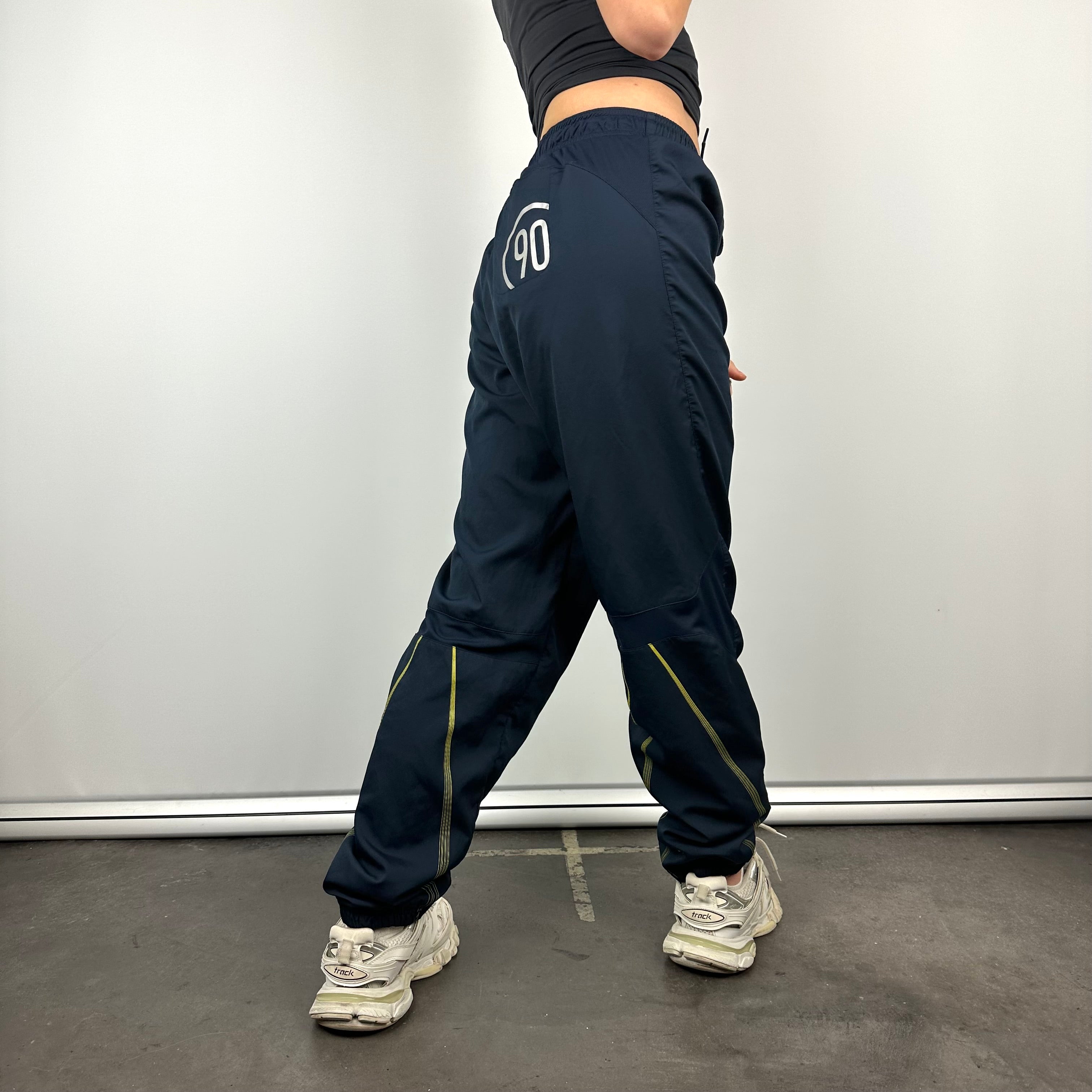 Nike Navy Embroidered Swoosh Track Pants (M)