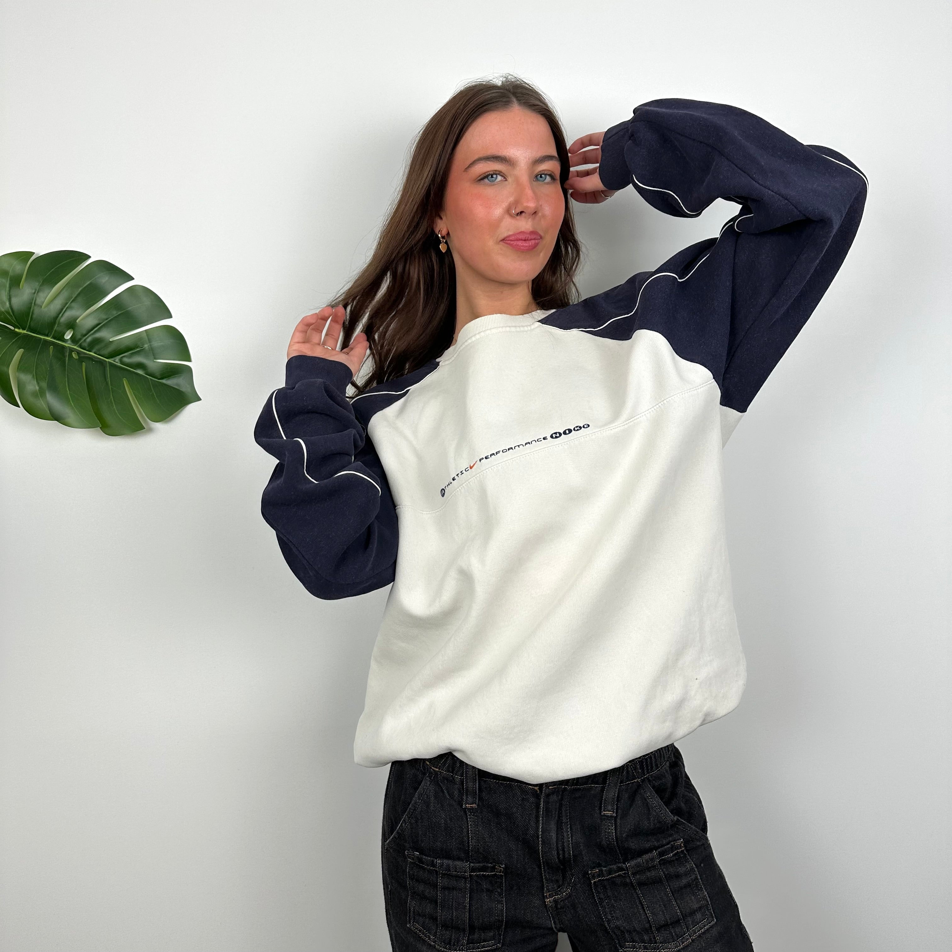 Nike White Spell Out Sweatshirt (L)