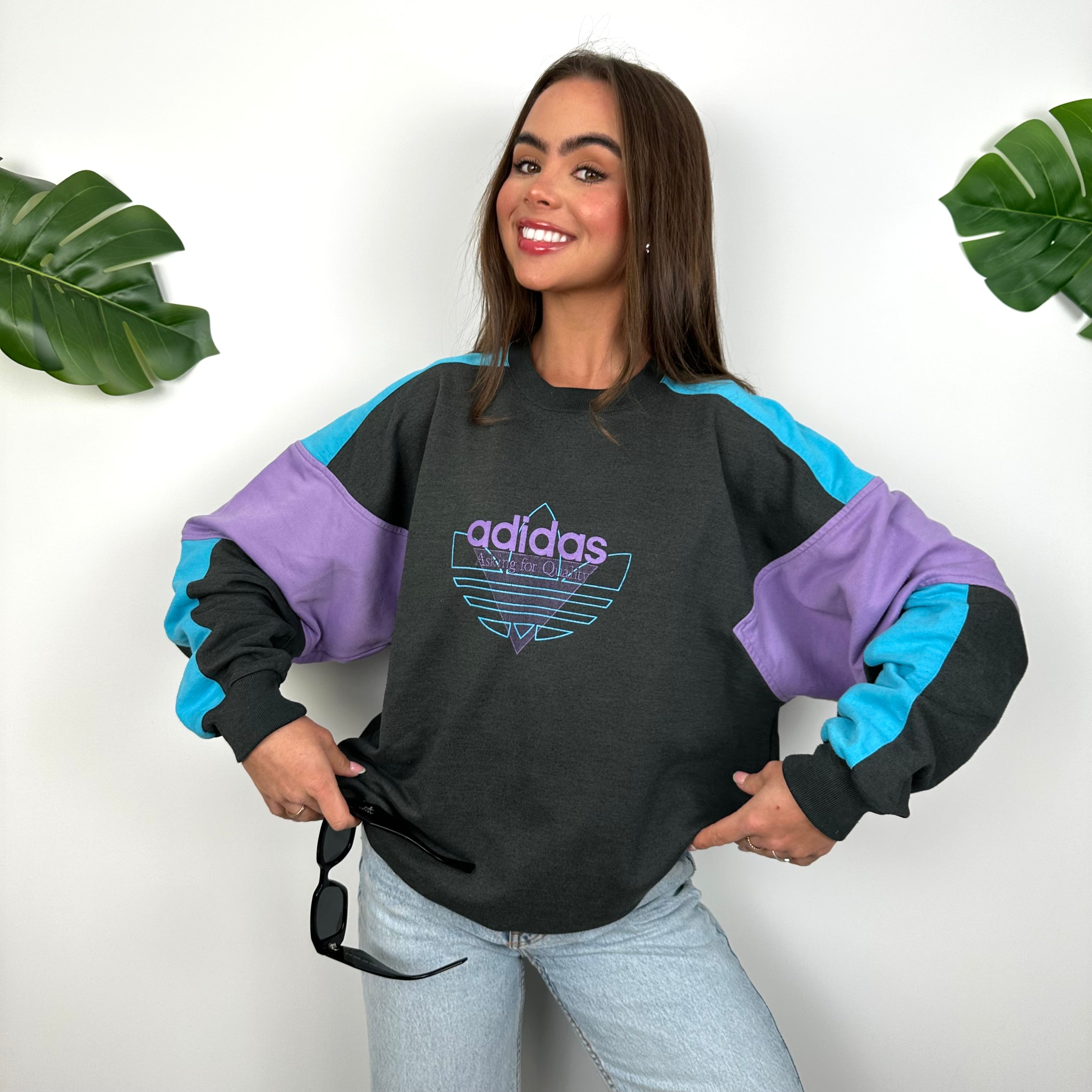 Adidas Black Spell Out Sweatshirt (M)