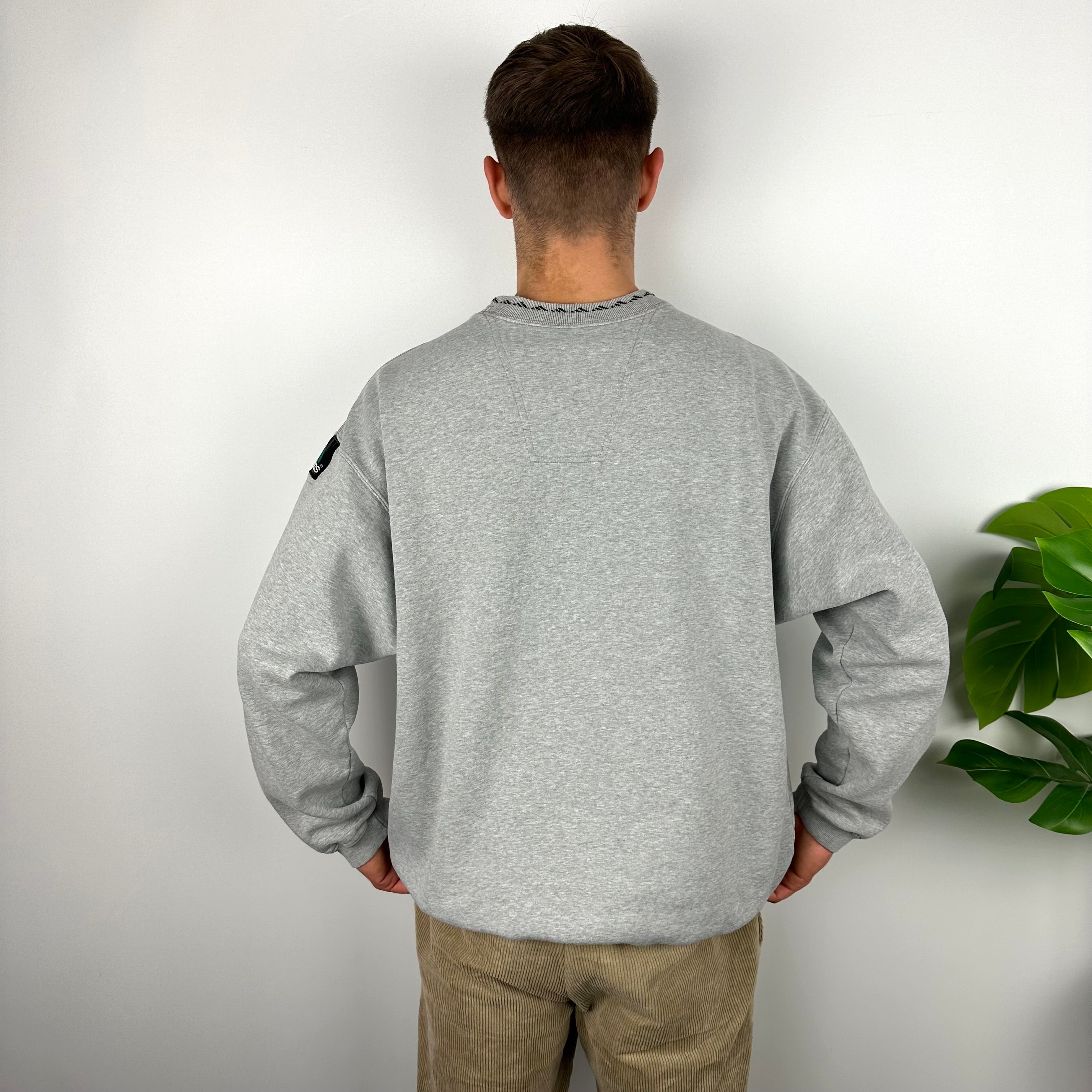 Adidas Equipment RARE Grey Embroidered Spell Out Sweatshirt (L)