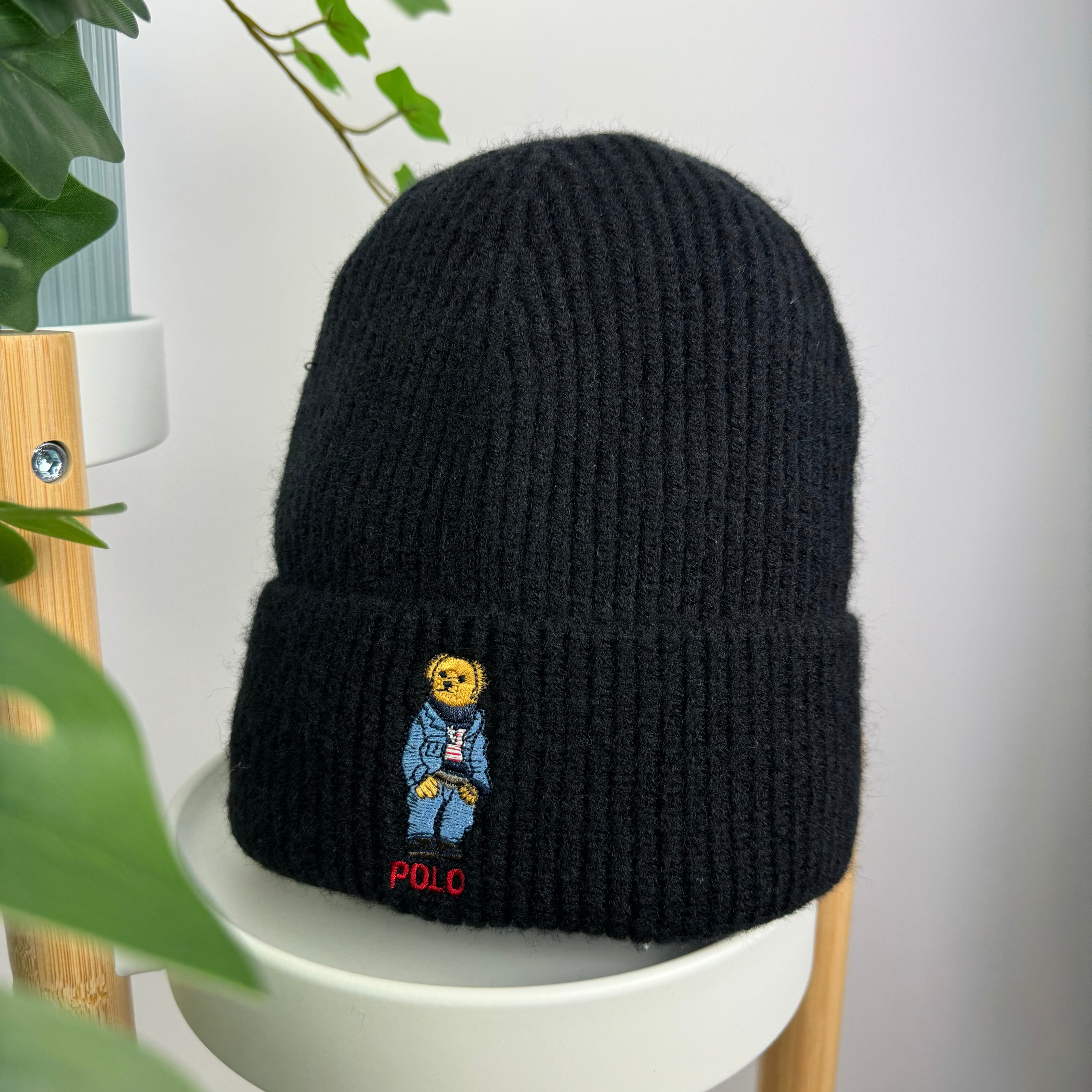 Polo Ralph Lauren Bear Beanie in Black