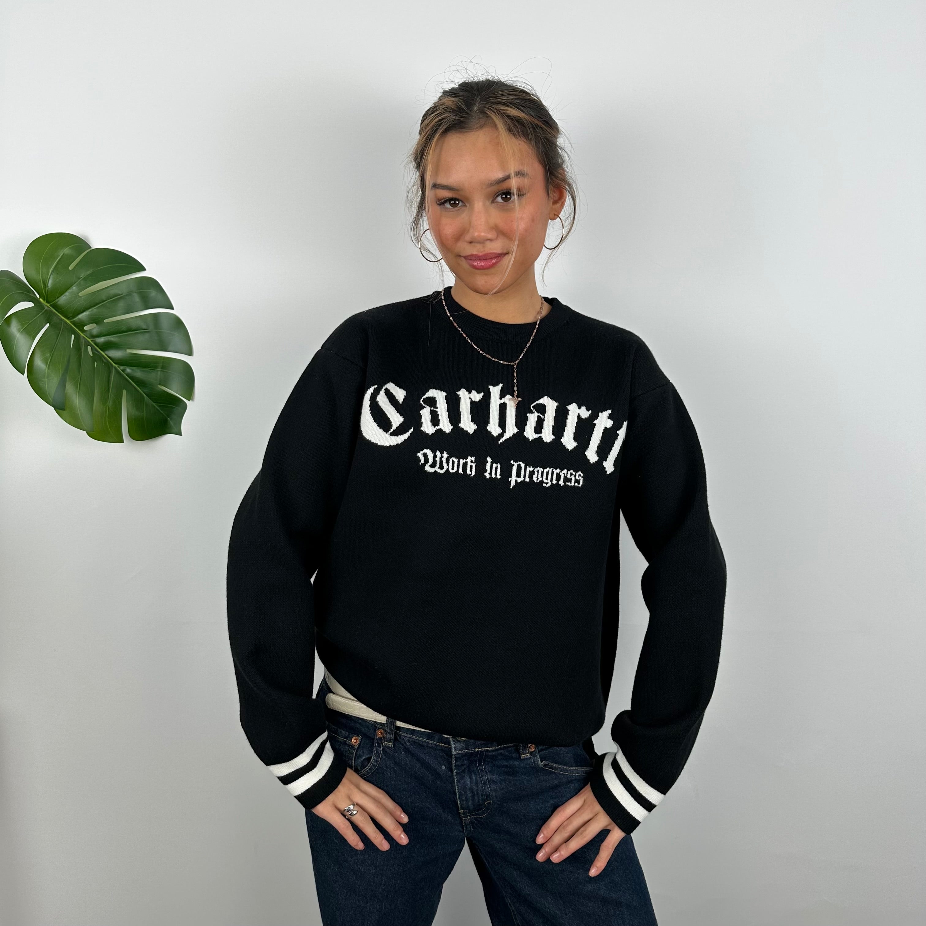 Carhartt RARE Black Embroidered Sweater (M)