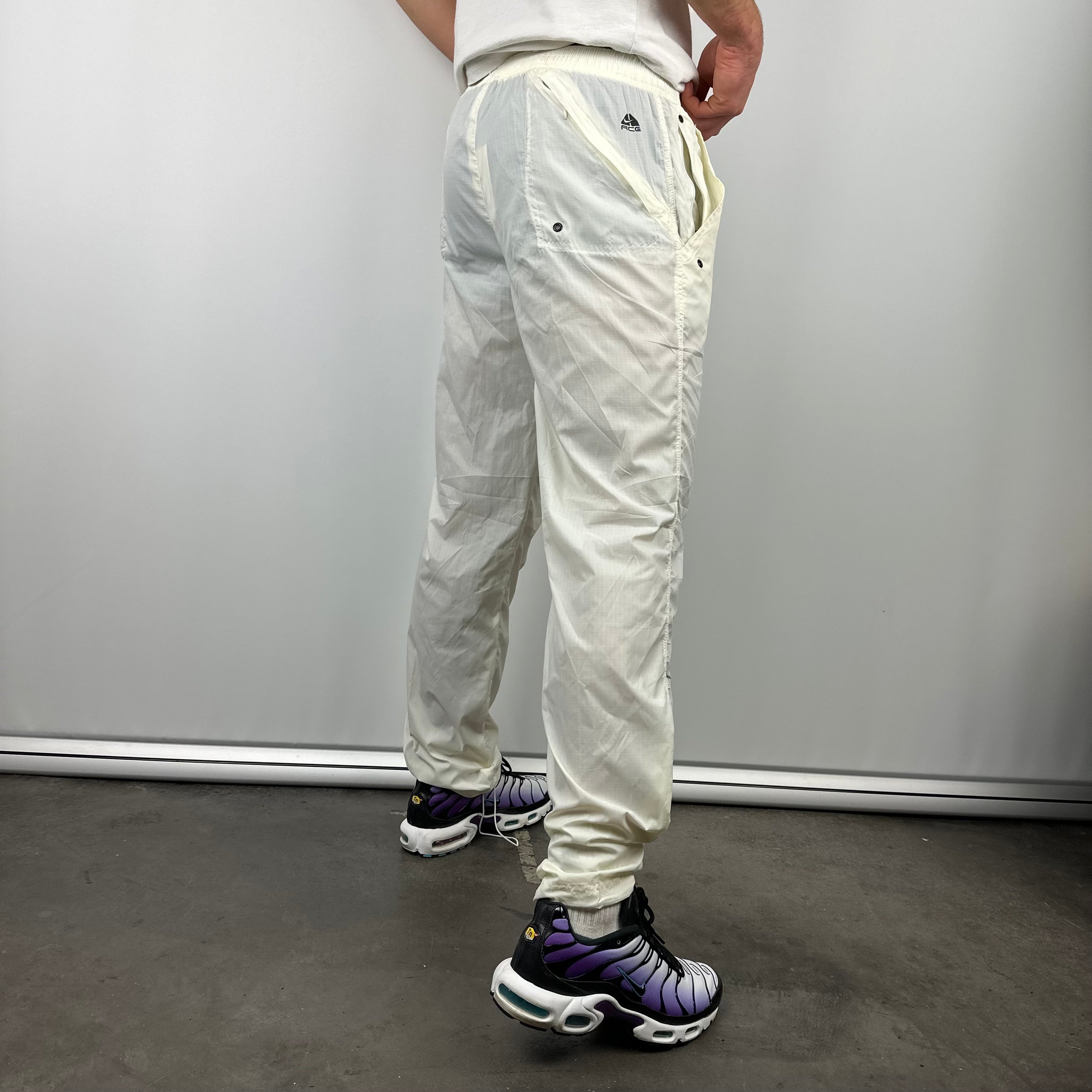 Nike ACG Cream Embroidered Swoosh Track Pants (L)