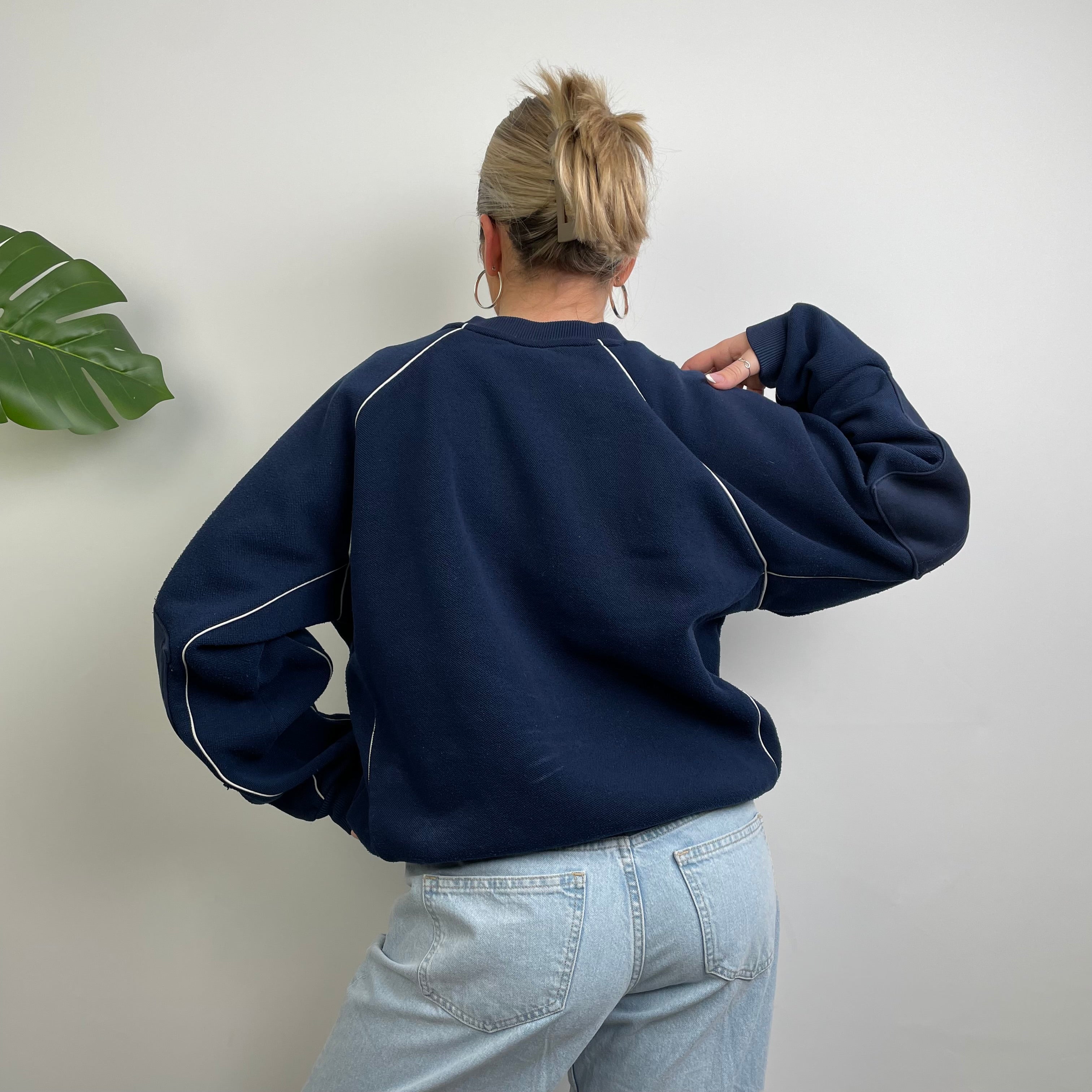 Umbro Navy Embroidered Spell Out Sweatshirt (S)