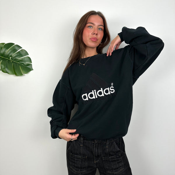 Adidas Equipment RARE Navy Embroidered Spell Out Sweatshirt (L)