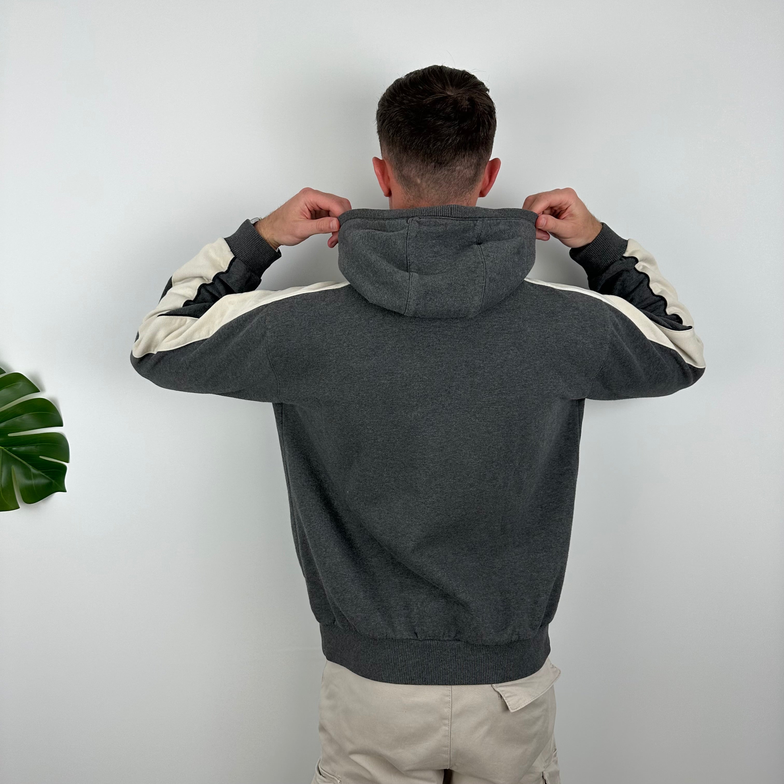 Nike Grey Embroidered Spell Out Hoodie (M)