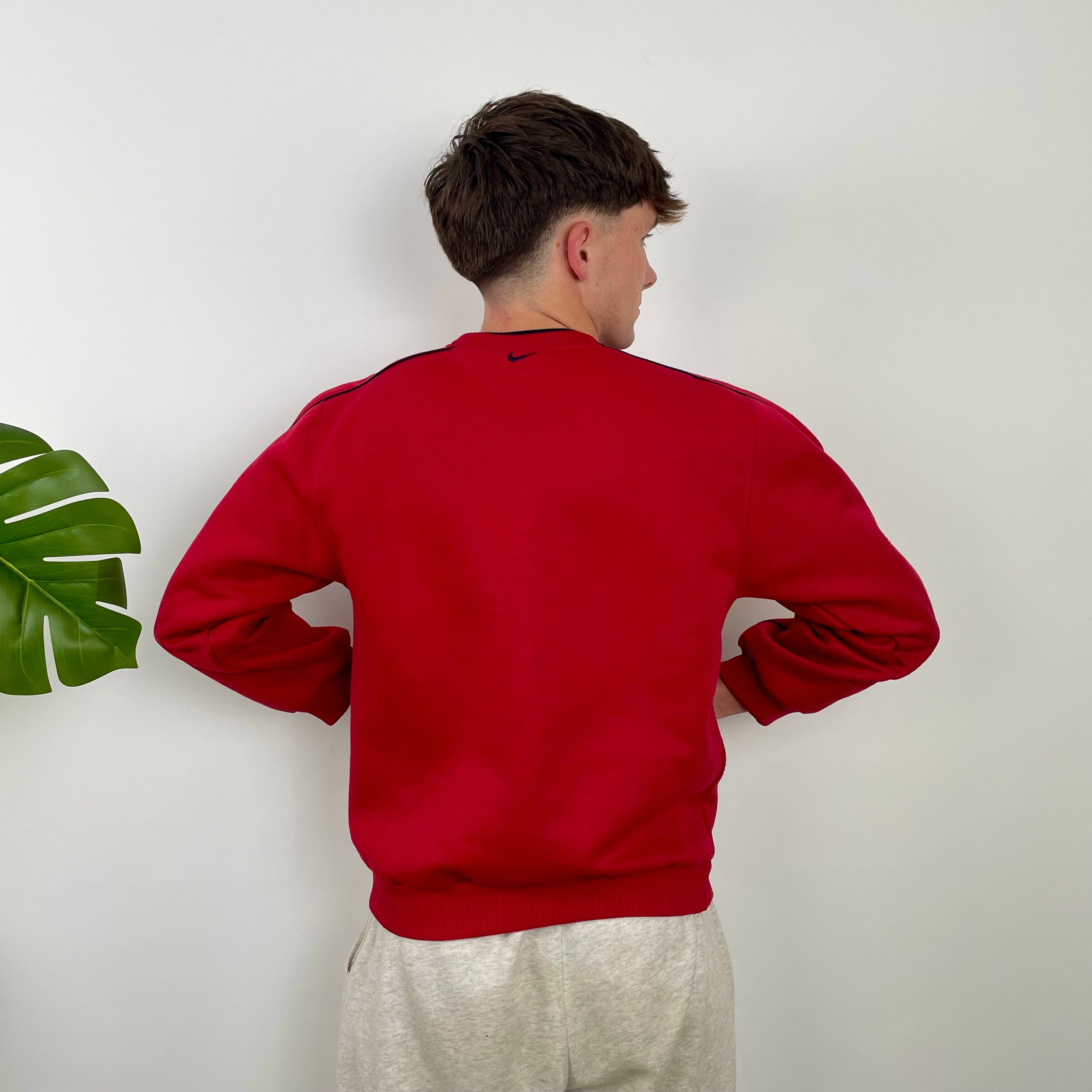 Nike Red Embroidered Spell Out Sweatshirt (S)
