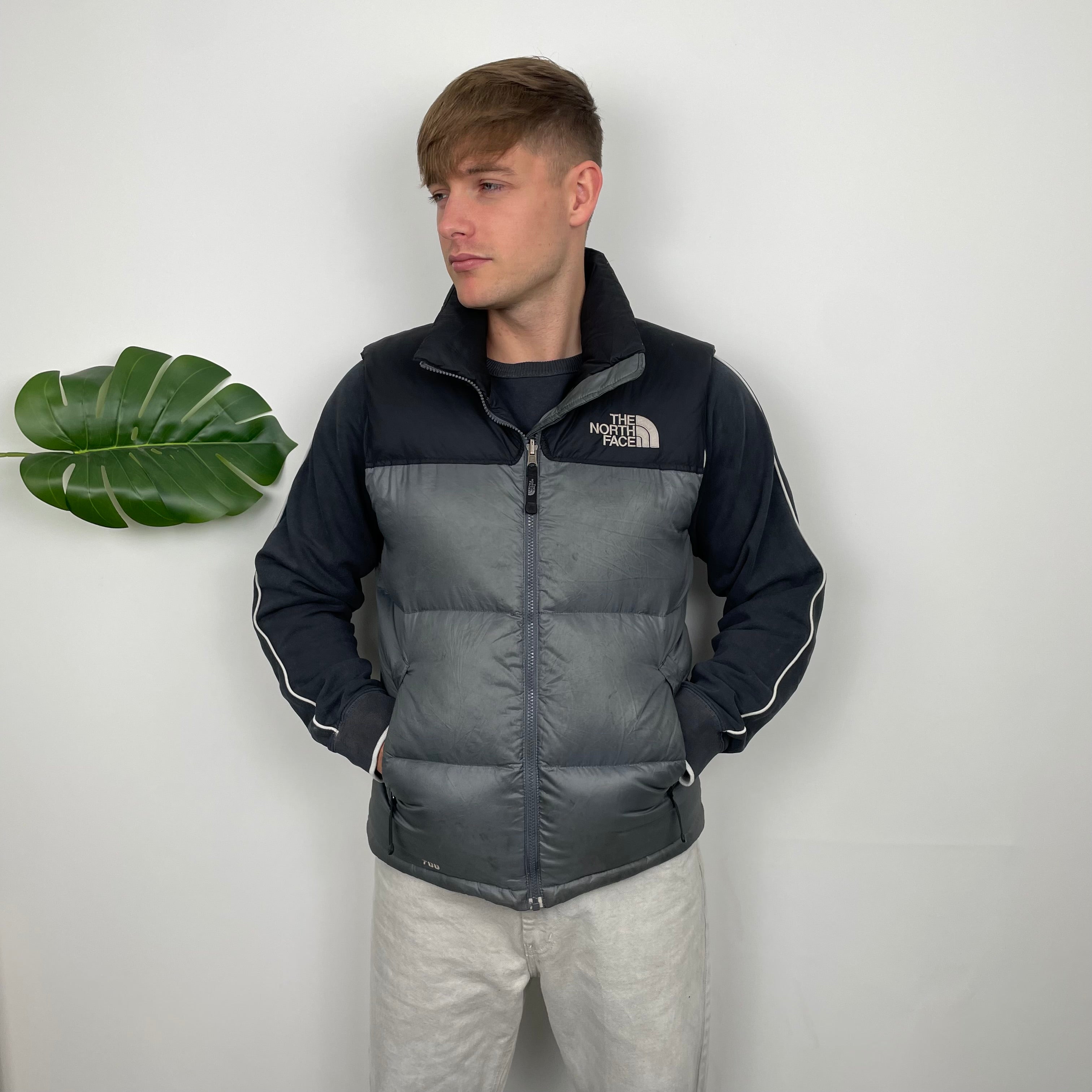 The North Face Grey Nuptse 700 Puffer Gilet (M)