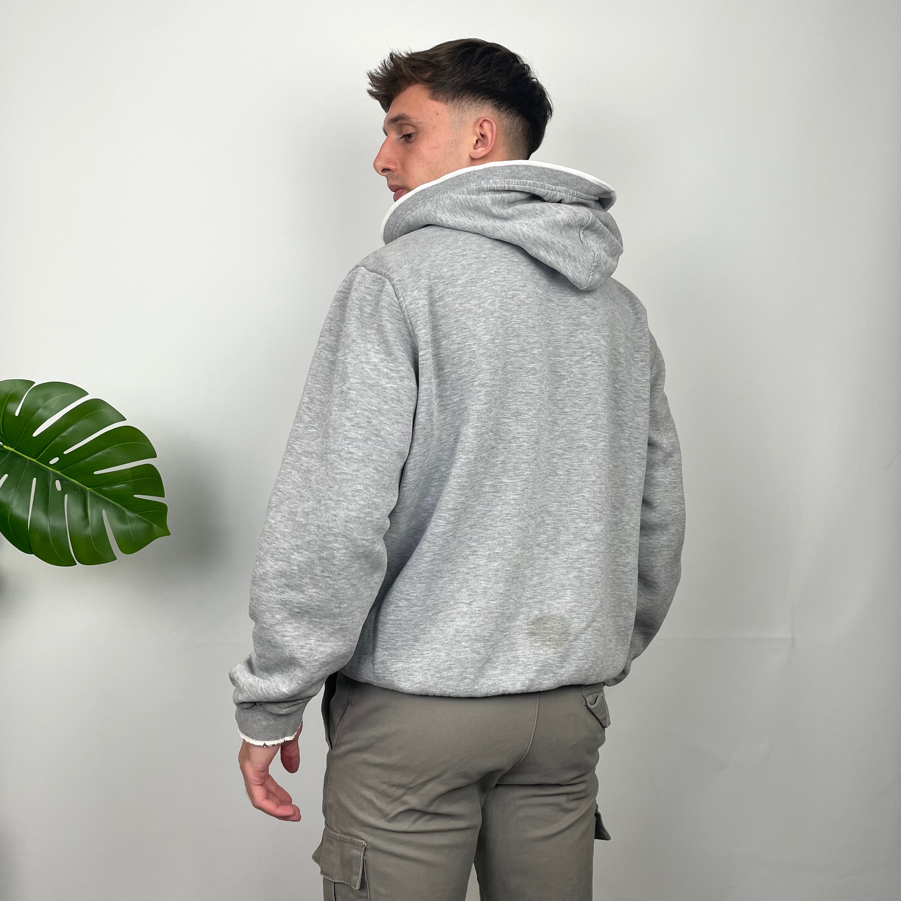 Nike Grey Embroidered Centre Swoosh Hoodie (L)