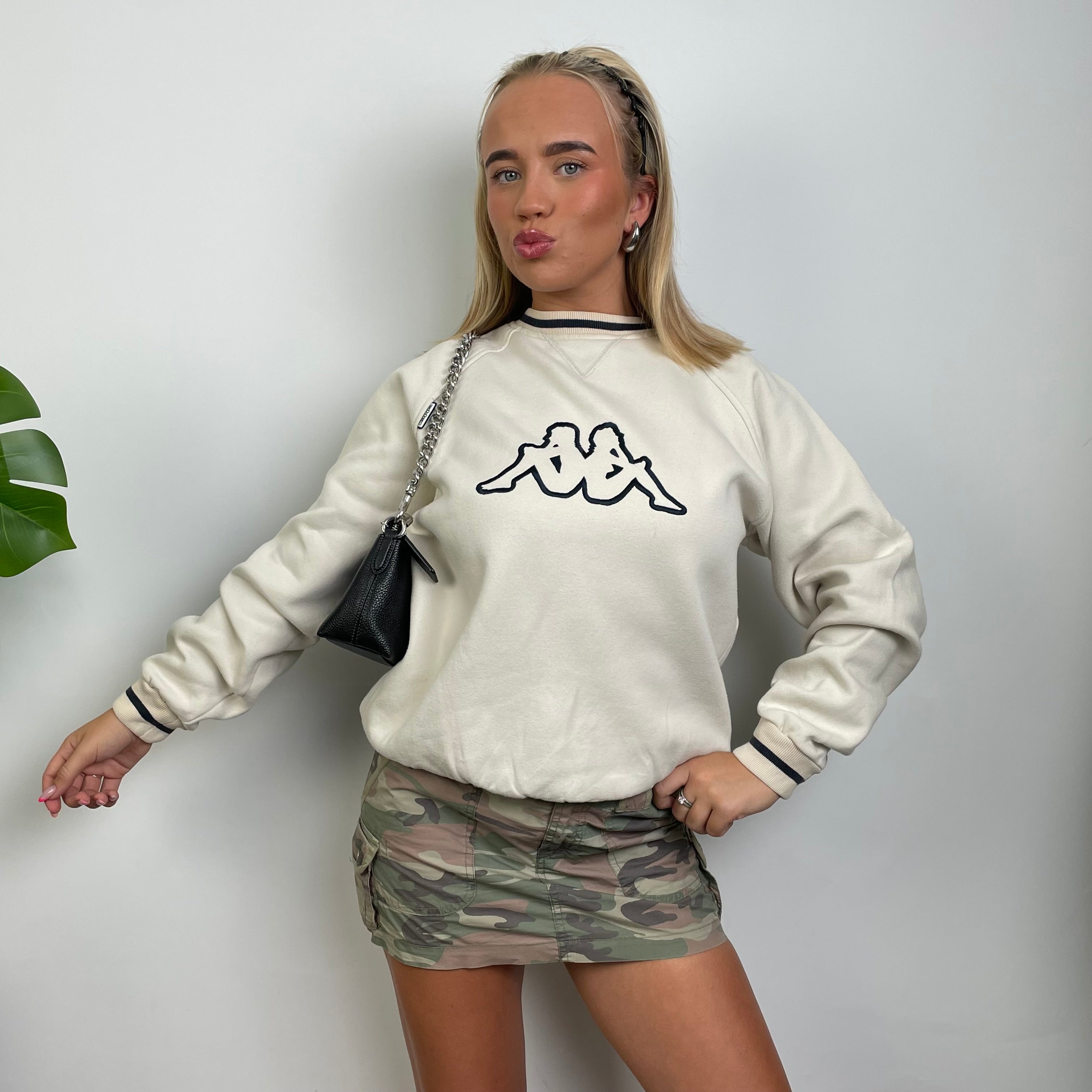 Kappa Tan Embroidered Logo Sweatshirt (S)