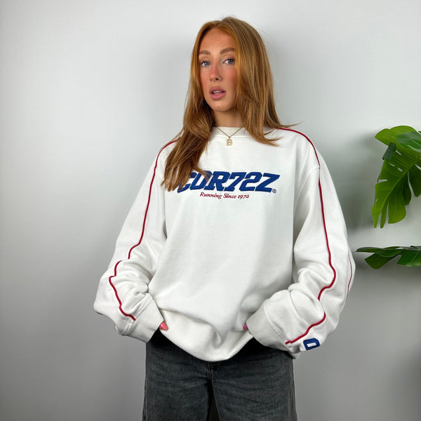 Nike Cortez White Embroidered Spell Out Sweatshirt (L)