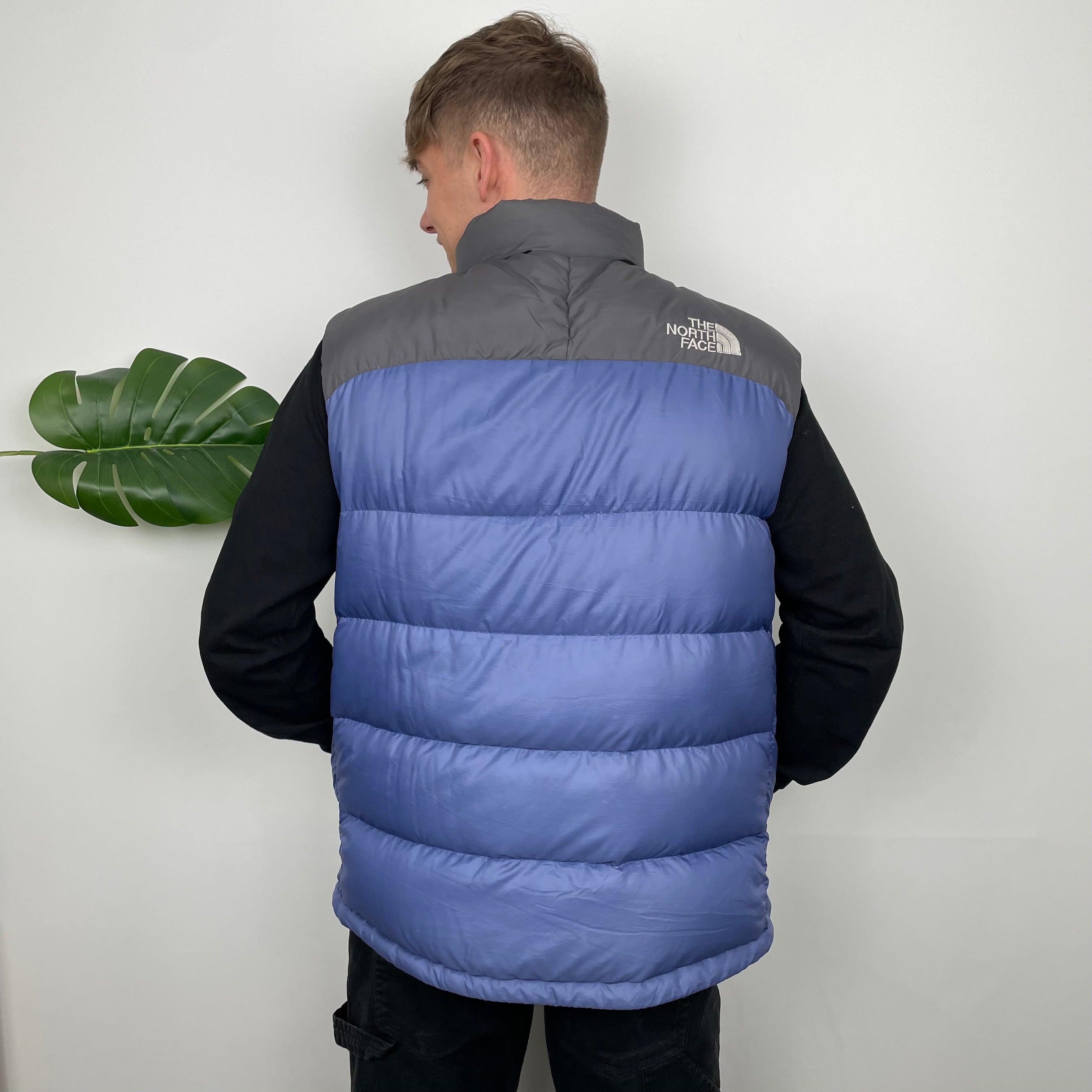 North Face RARE Blue Nuptse 700 Puffer Gilet (XL)