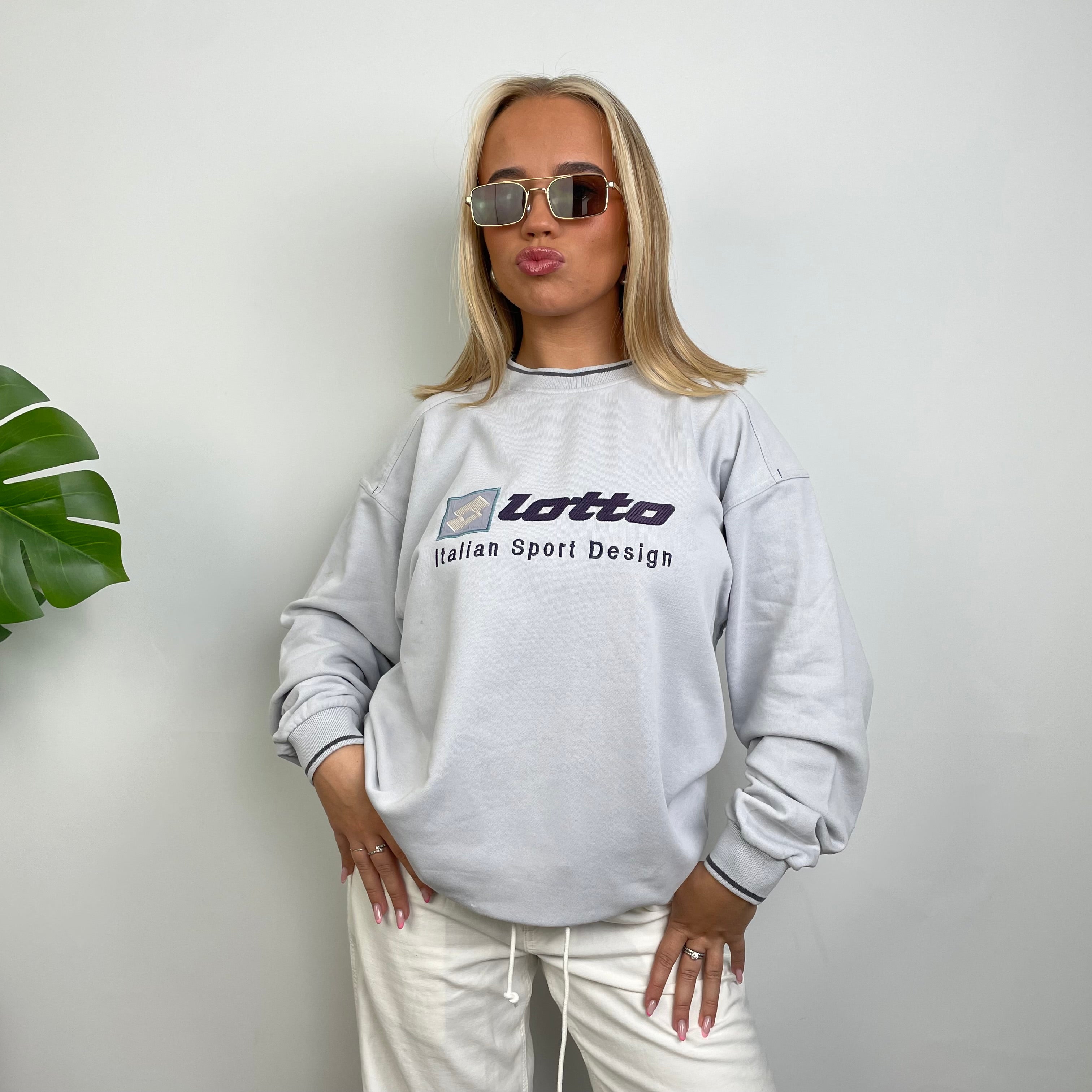 Lotto Lilac Embroidered Spell Out Sweatshirt (M)