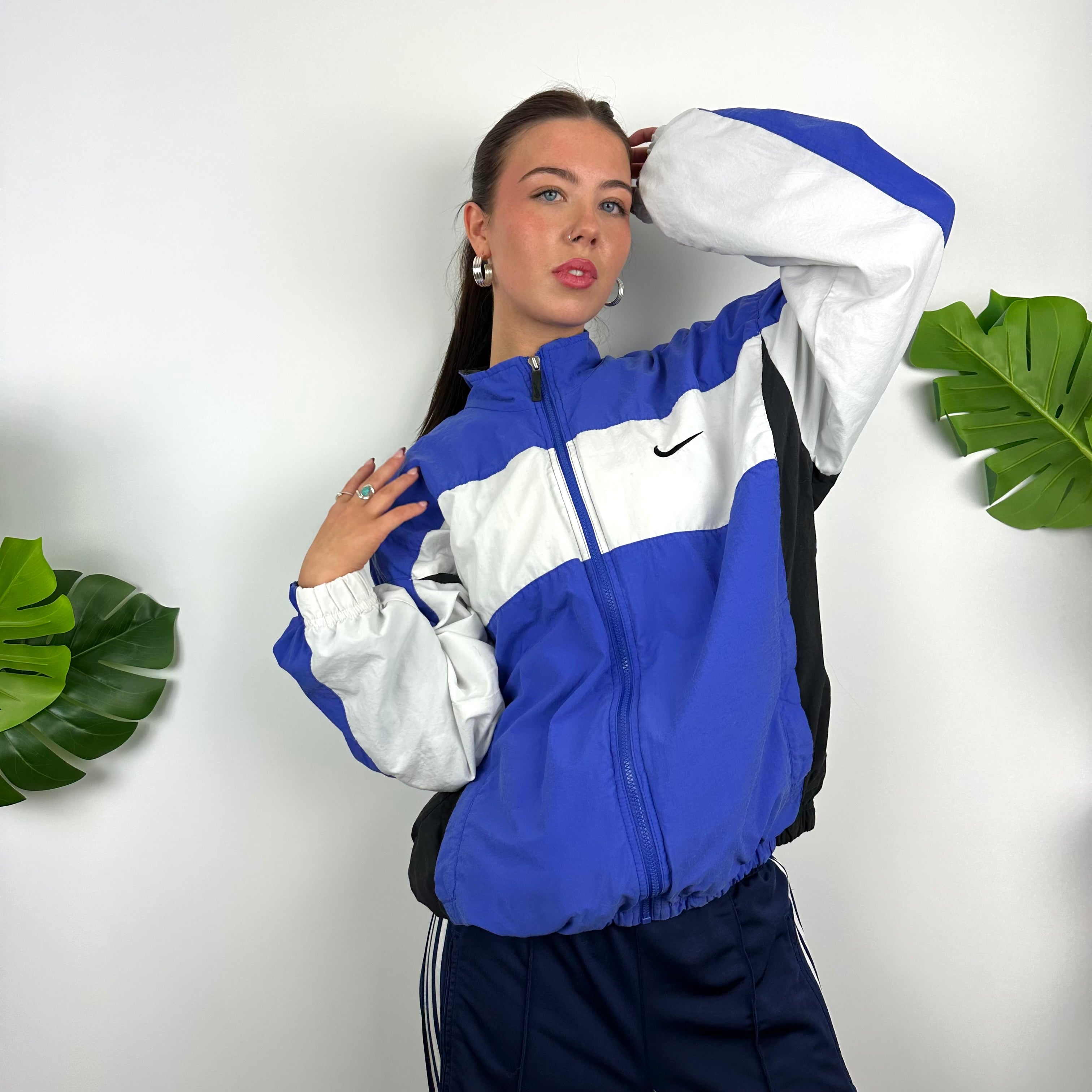 Nike Colour Block Embroidered Swoosh Windbreaker Jacket (M)