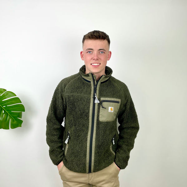 Carhartt Green Teddy Bear Sherpa Fleece Zip Up Jacket (M)