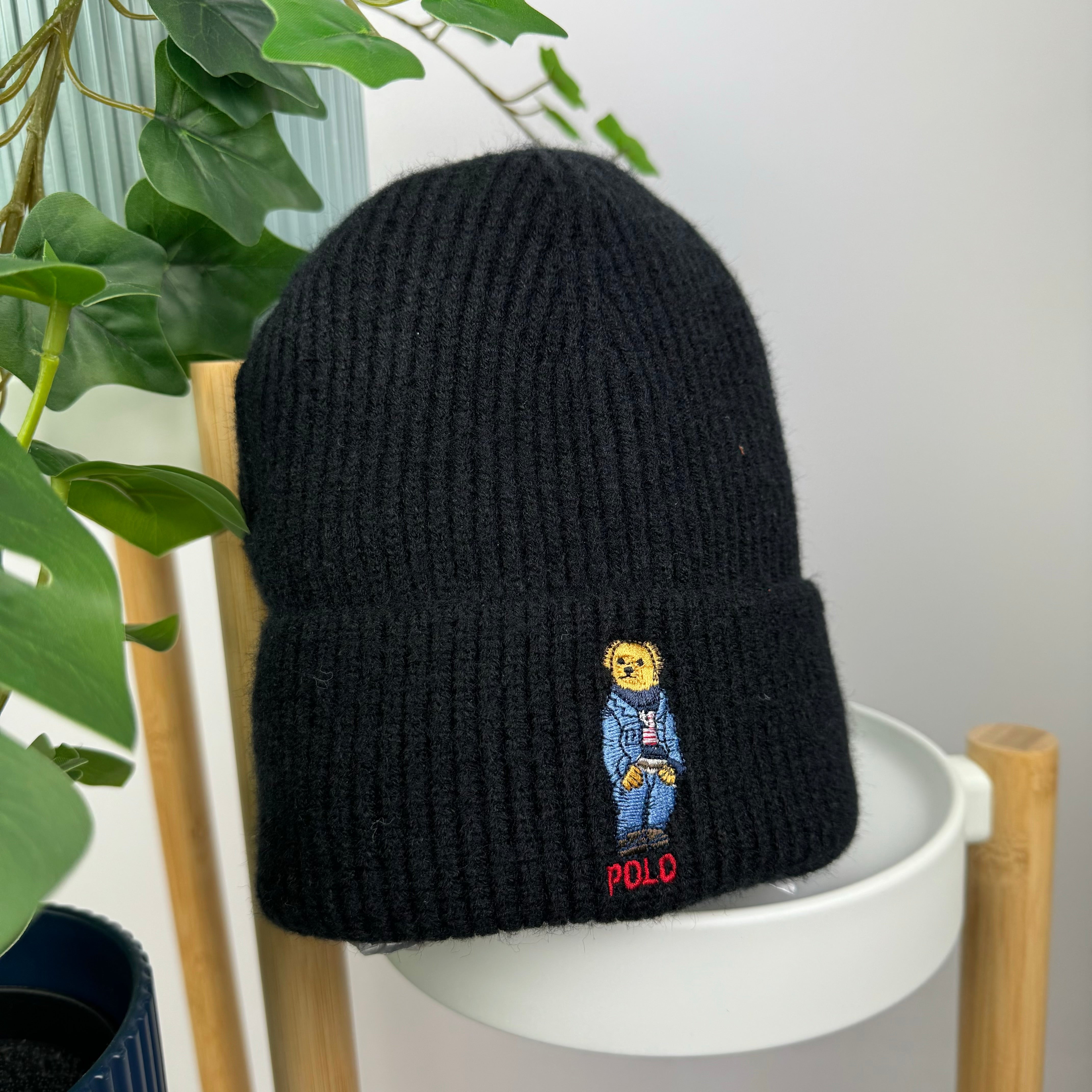 Polo Ralph Lauren Bear Beanie in Black