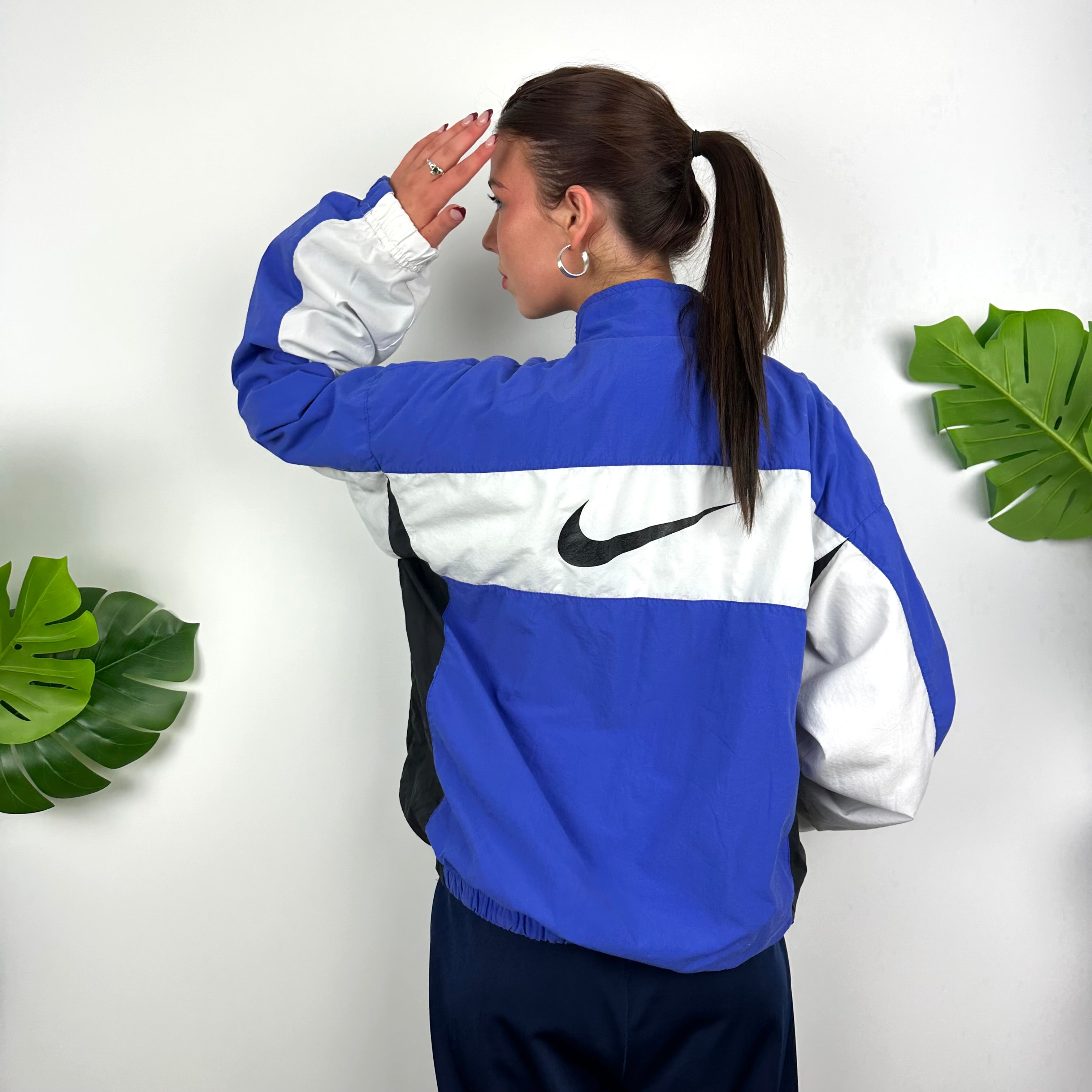 Nike Colour Block Embroidered Swoosh Windbreaker Jacket (M)