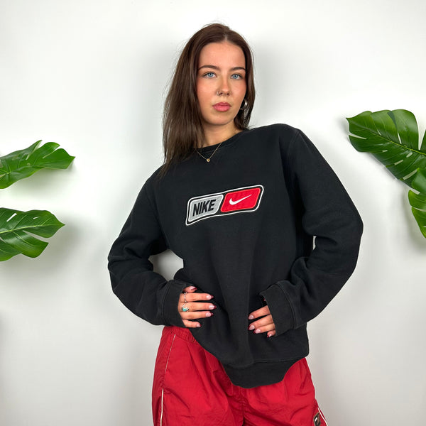 Nike Black Embroidered Spell Out Sweatshirt (M)