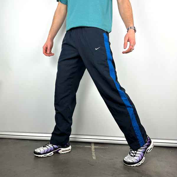 Nike Navy Embroidered Swoosh Track Pants (M)