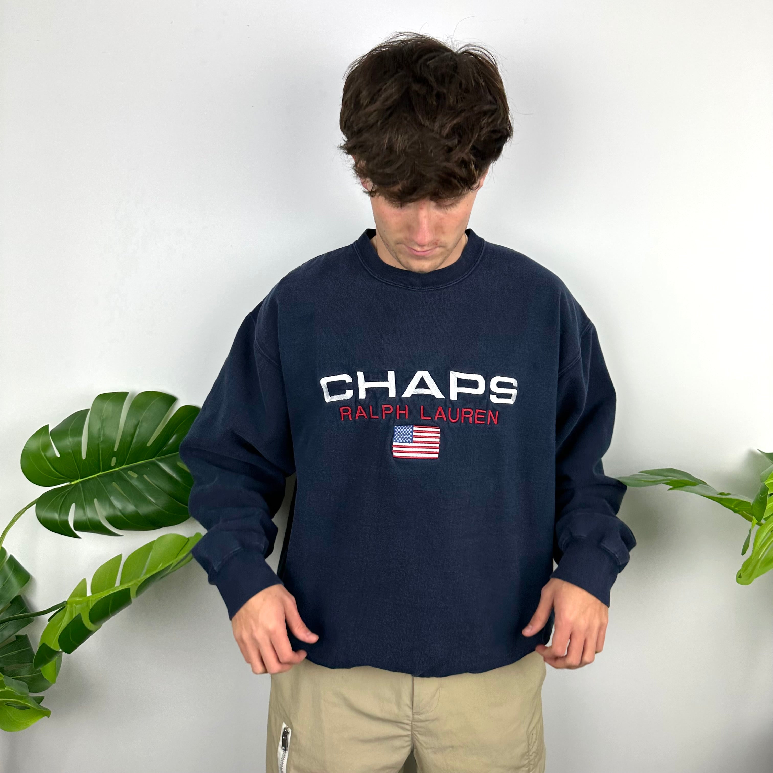 Chaps Ralph Lauren Vintage Spellout Sweater –