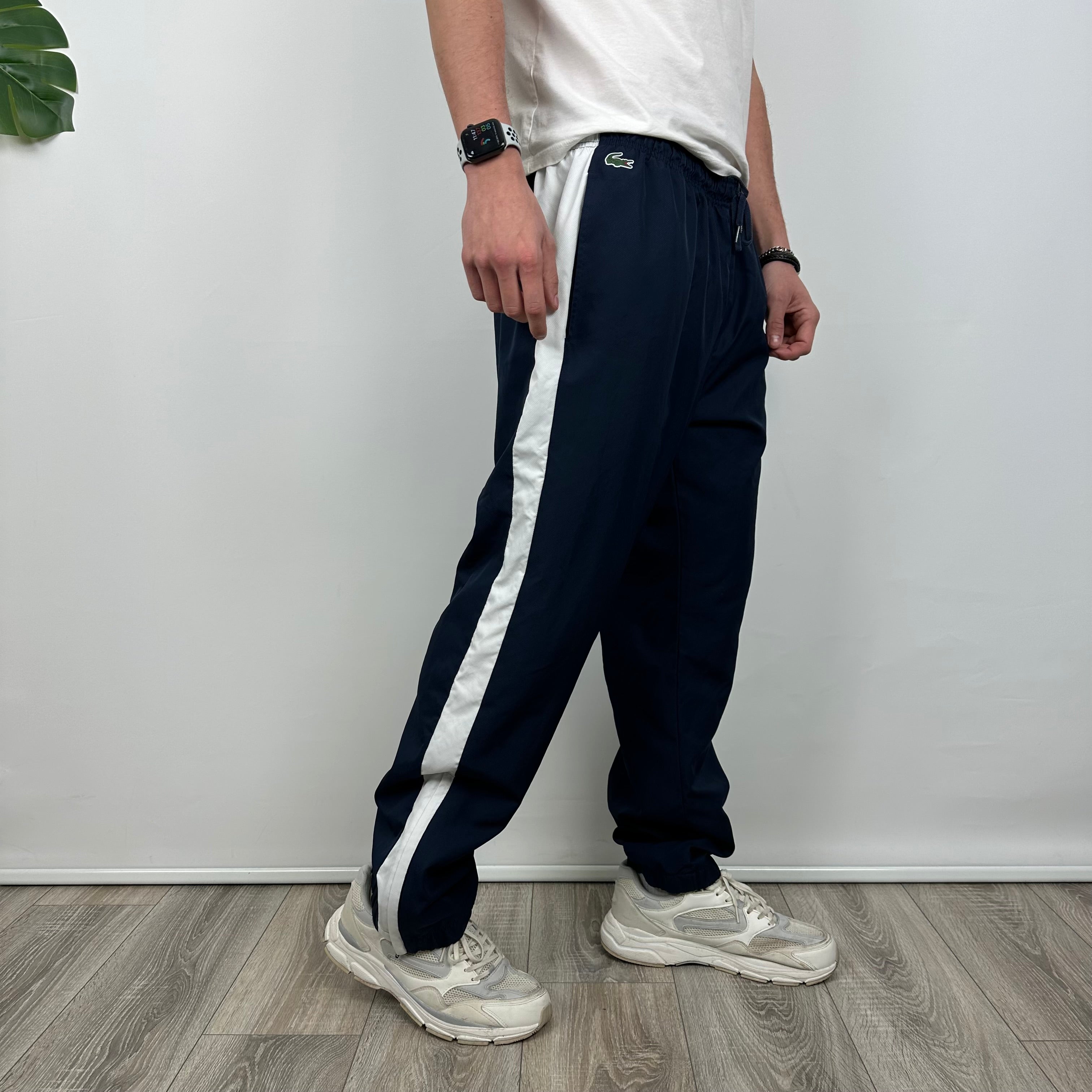 Lacoste Navy Embroidered Logo Track Pants (XL)