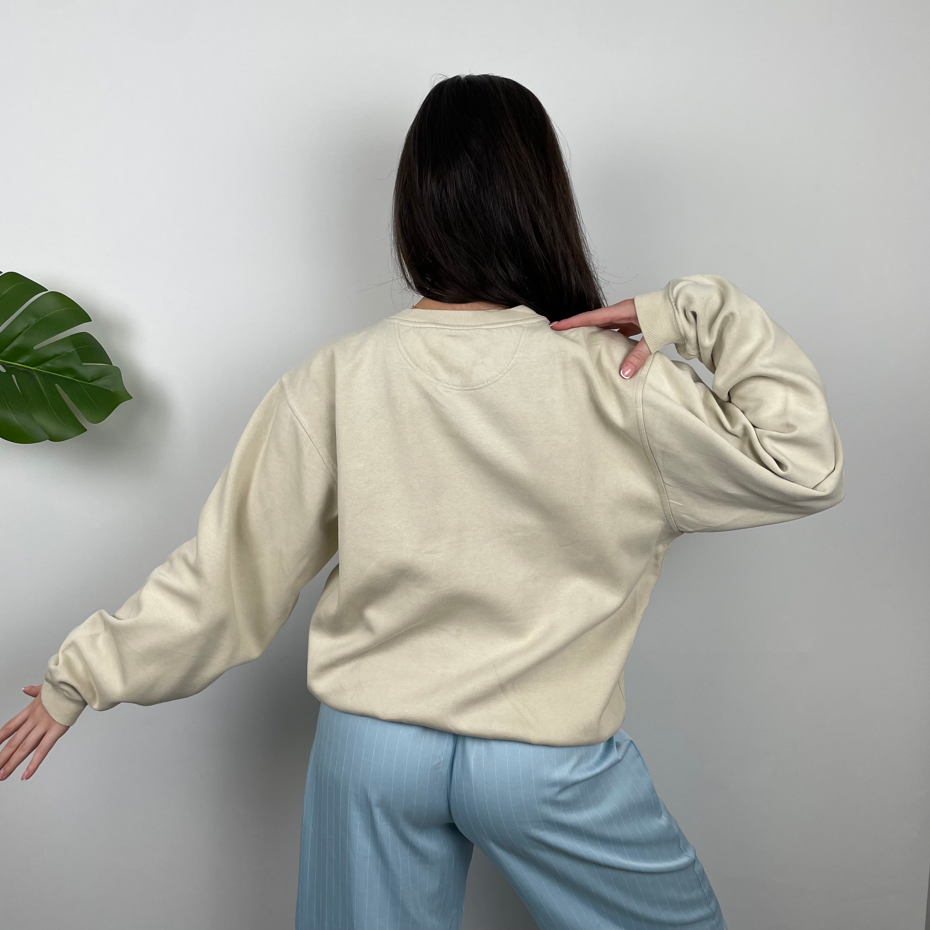 Nike Cream Embroidered Swoosh Sweatshirt (S)
