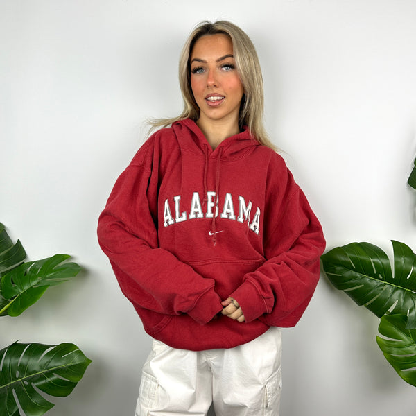 Nike x Alabama Red Embroidered Spell Out Hoodie (L)