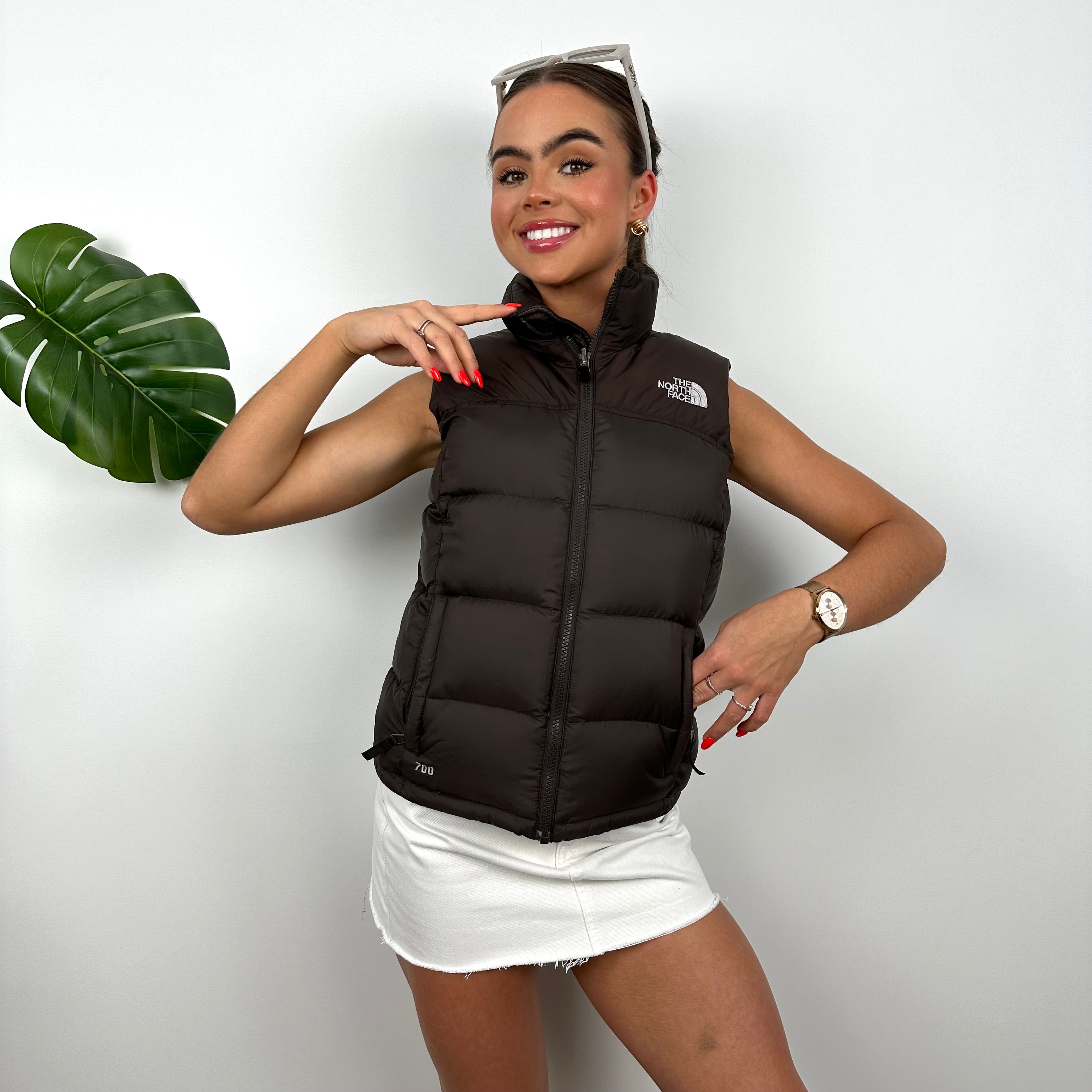 The North Face Brown Puffer Gilet (XS)