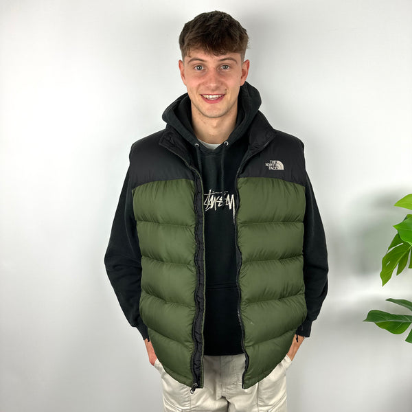 The North Face RARE Green Nuptse 700 Puffer Gilet (L)