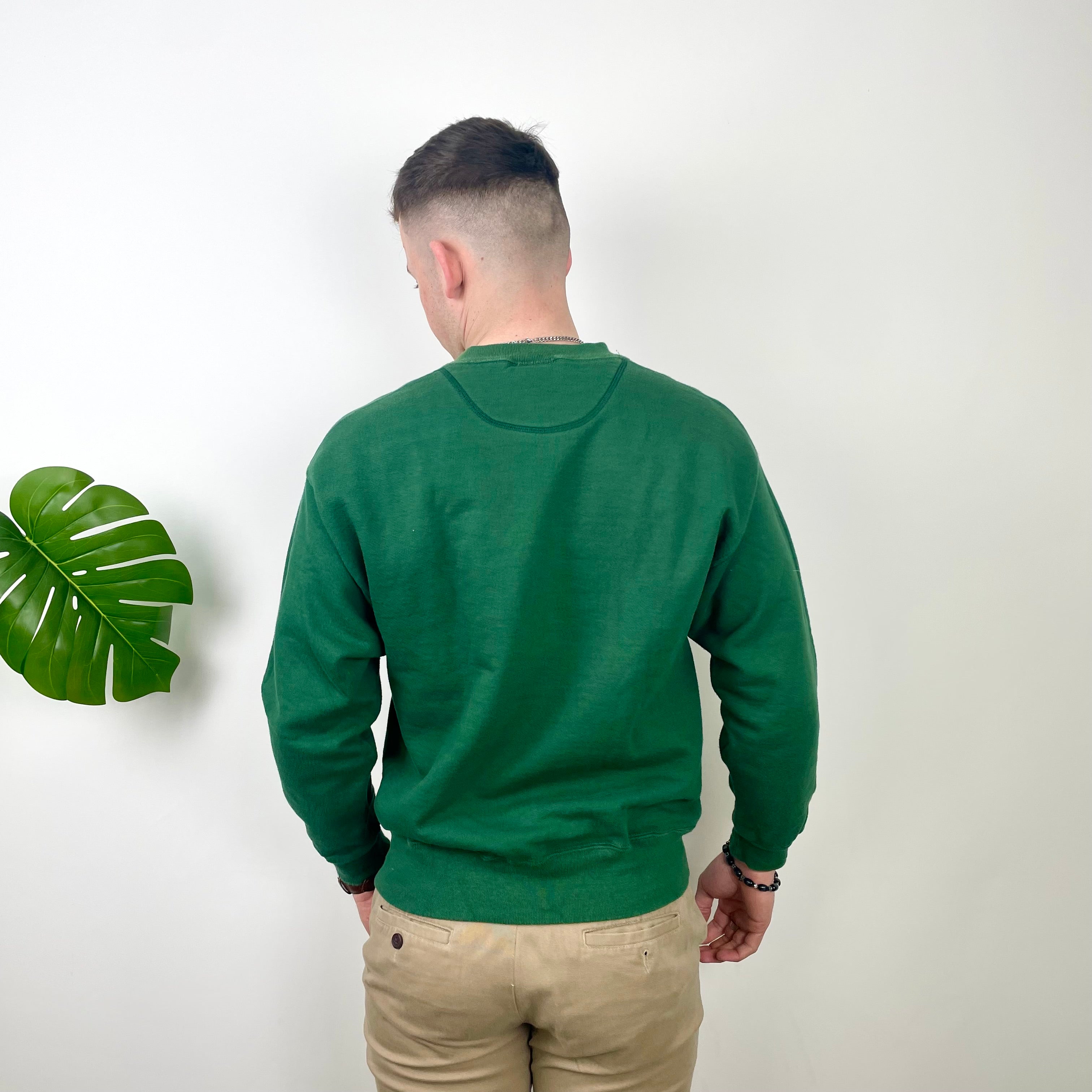 Timberland Green Embroidered Spell Out Sweatshirt (M)