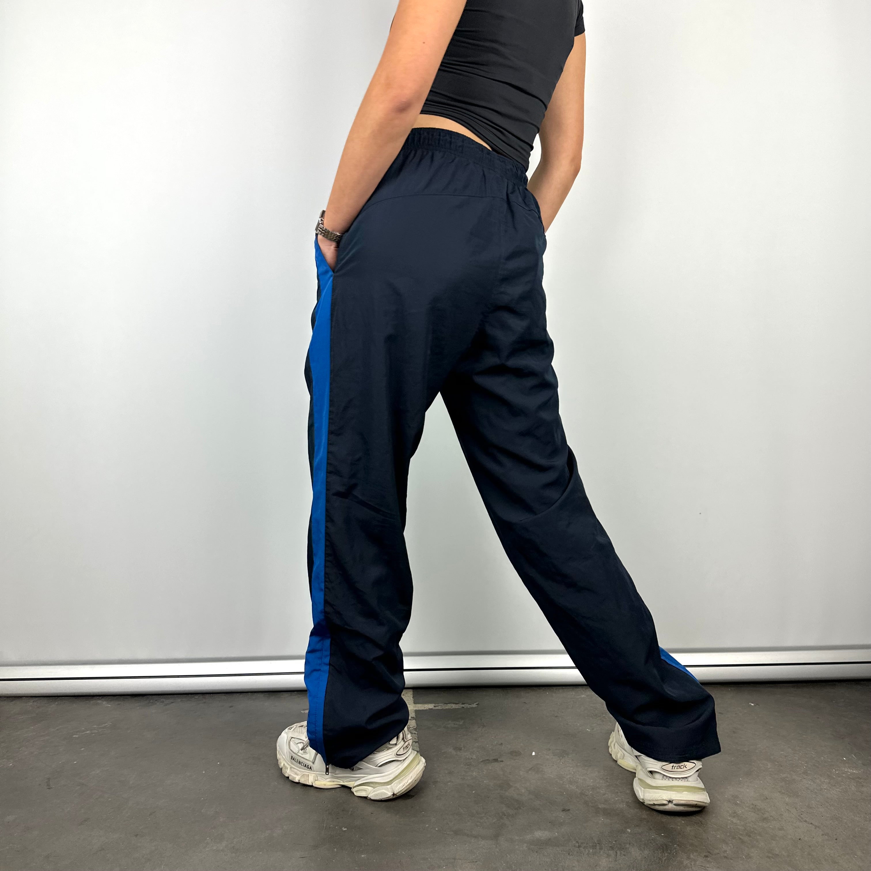 Nike Navy Embroidered Swoosh Track Pants (M)