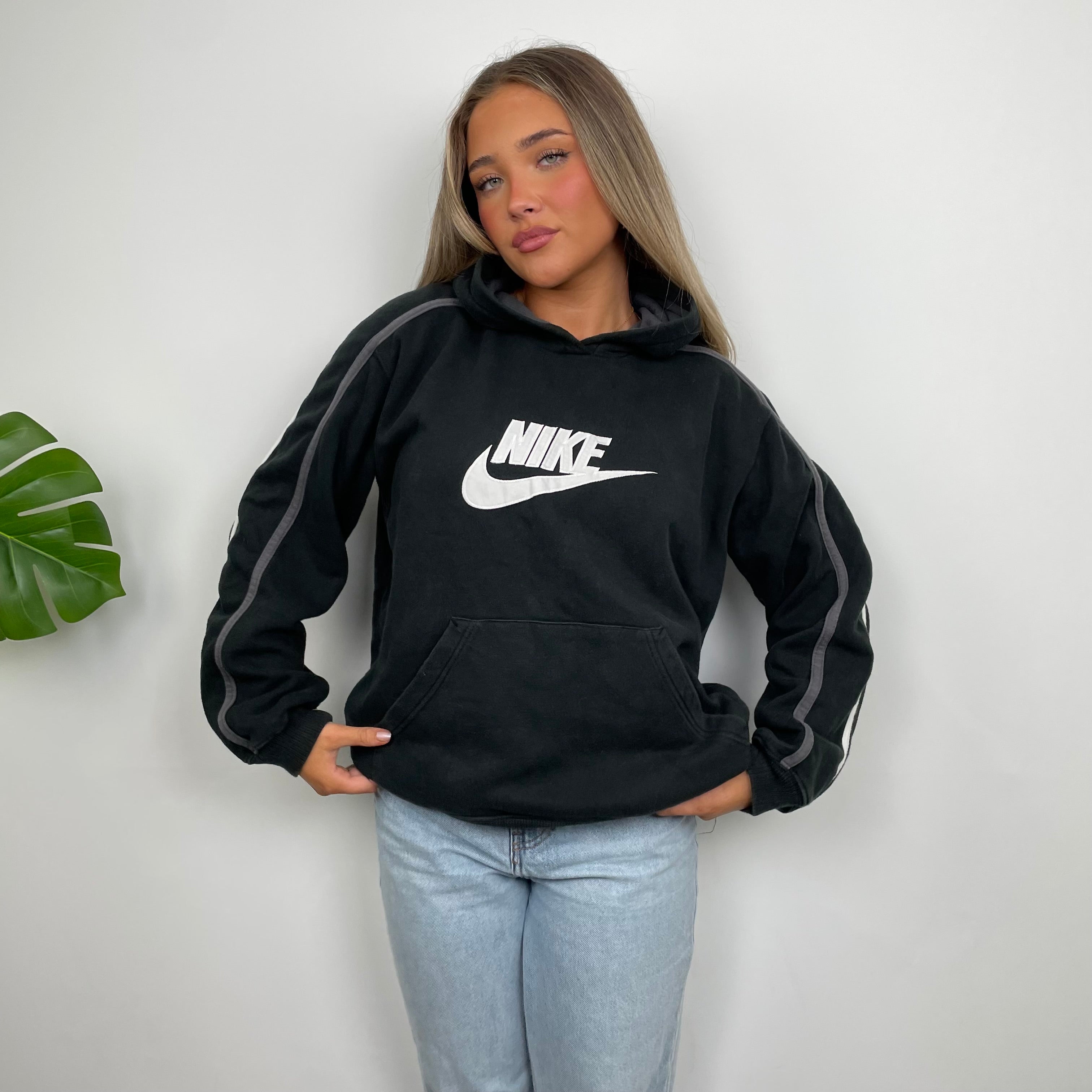 Nike Black Embroidered Spell Out Hoodie (M)