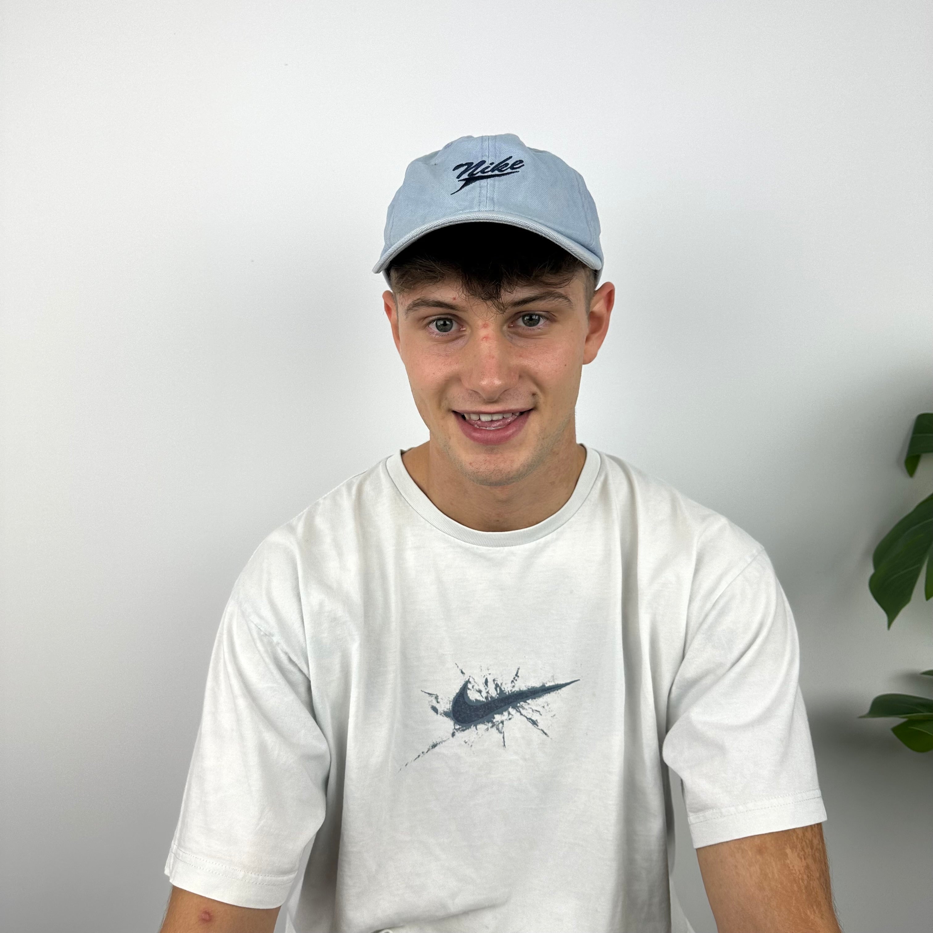 Nike RARE Baby Blue Embroidered Spell Out Cap