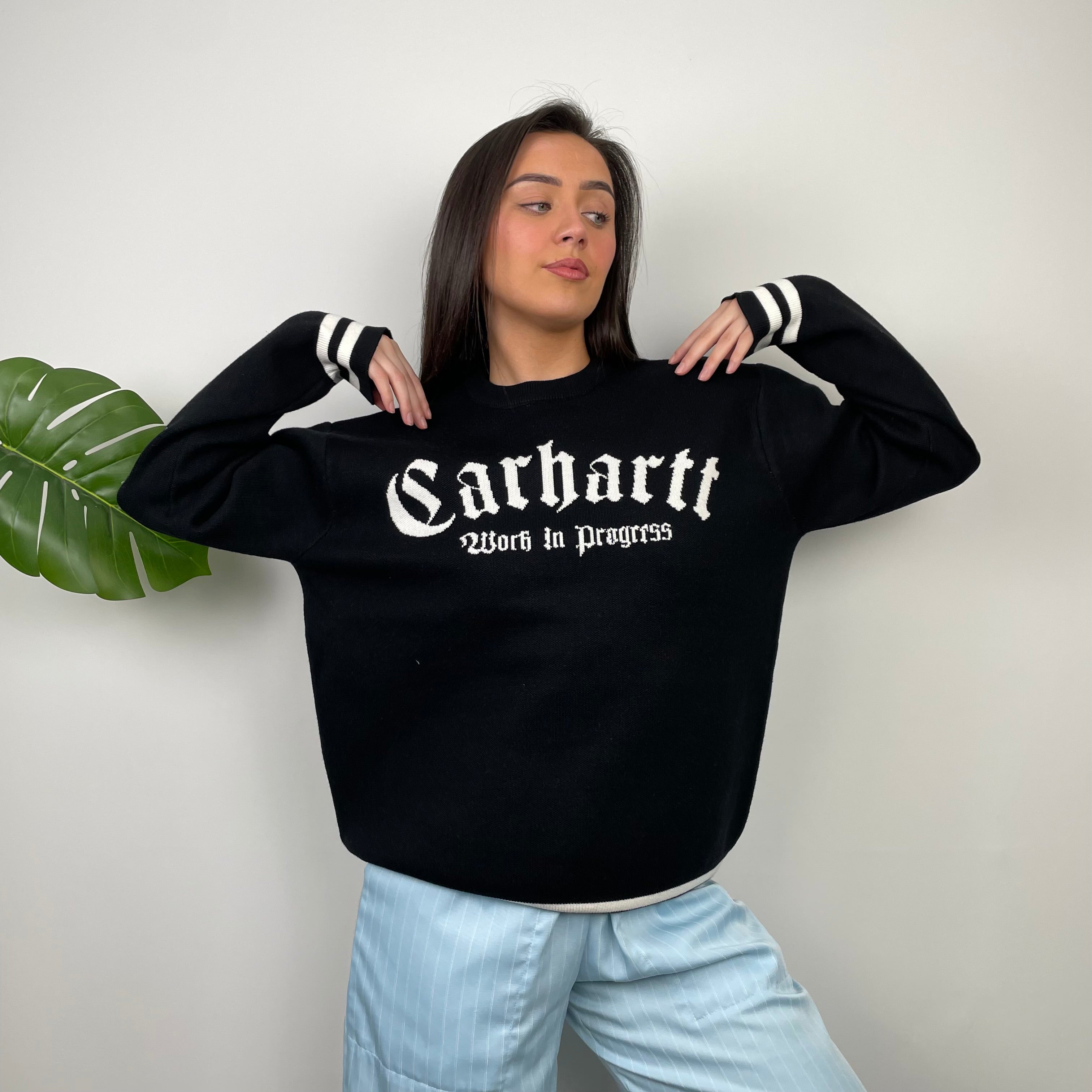 Carhartt RARE Black Embroidered Sweater (M)