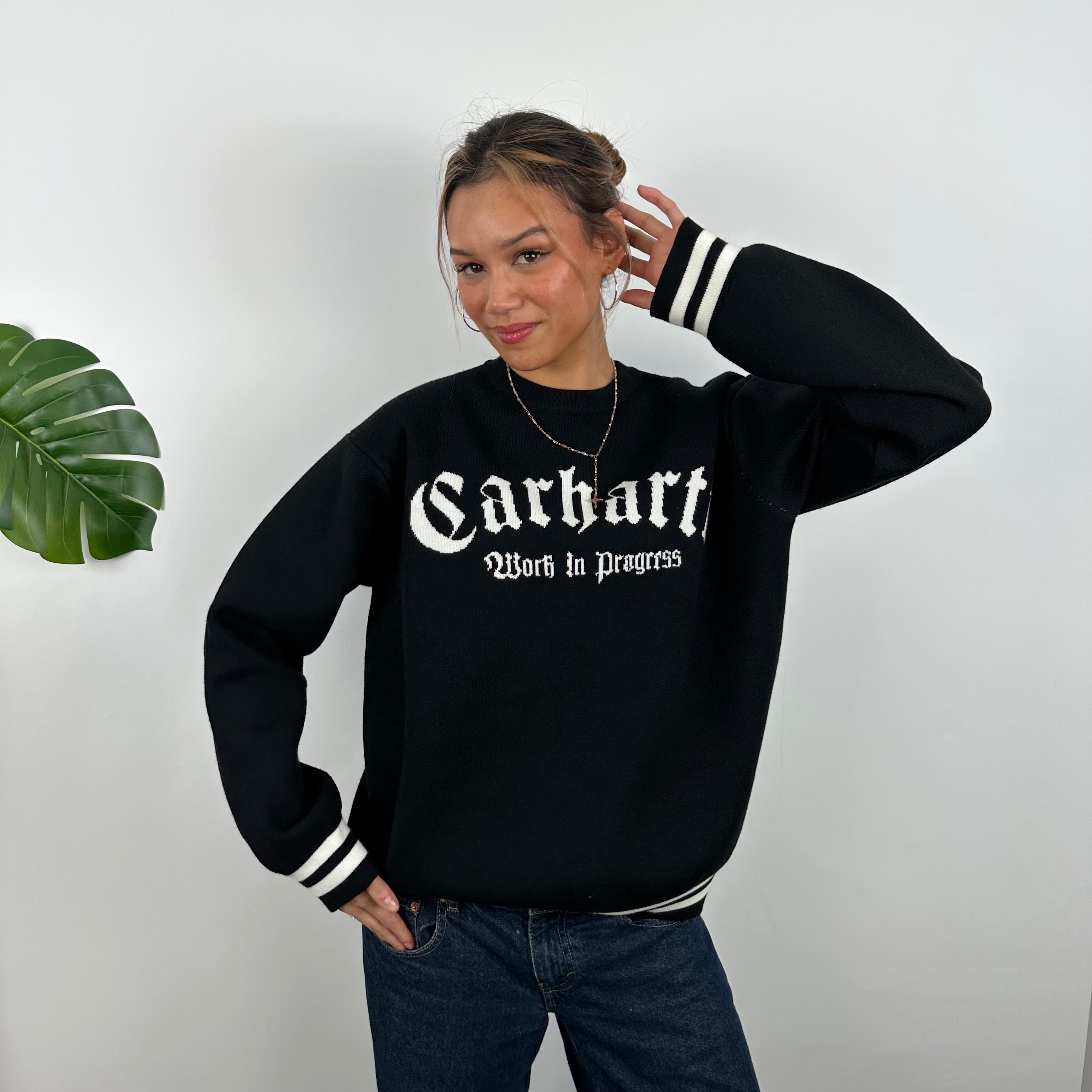 Carhartt RARE Black Embroidered Sweater (M)
