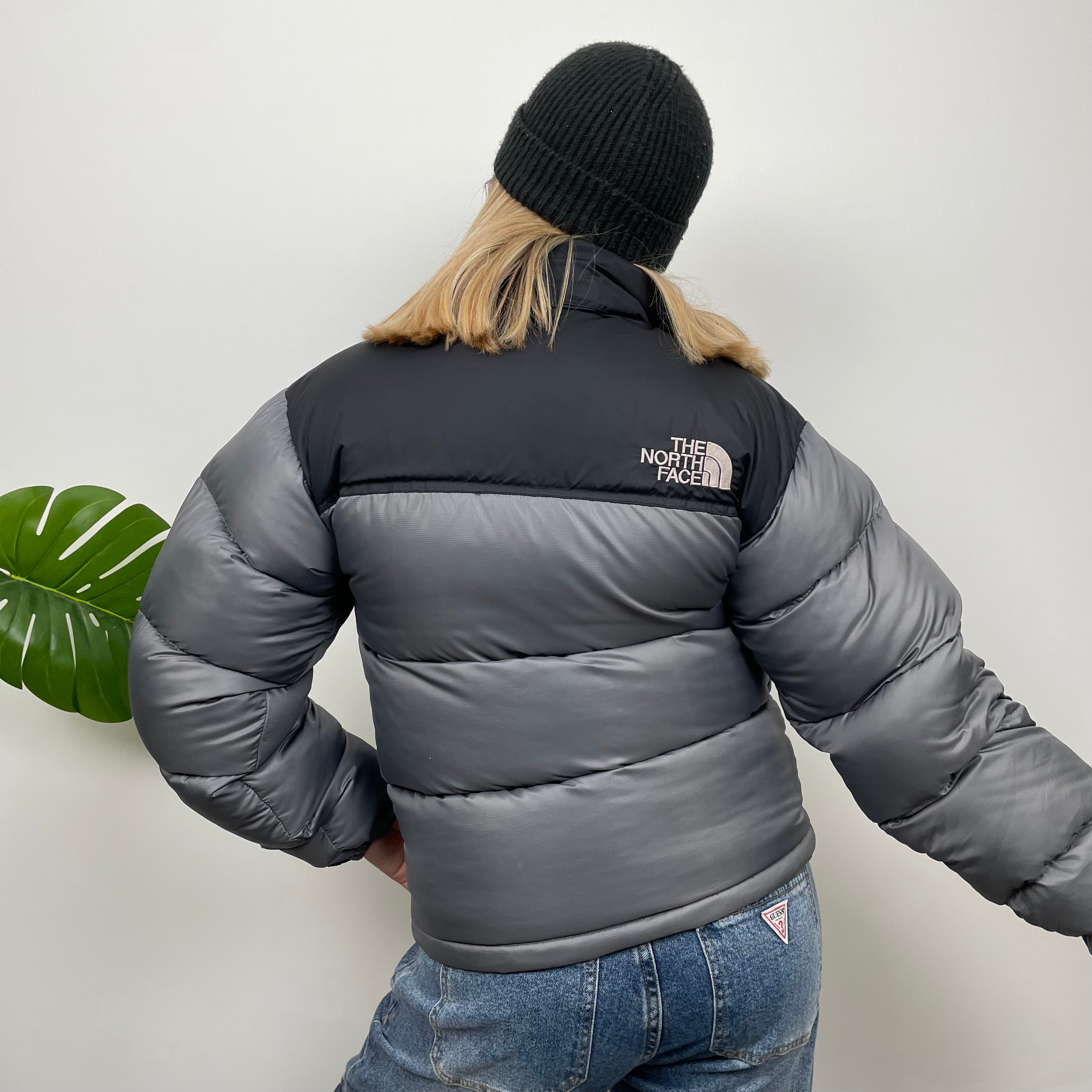 North Face Grey Puffer Jacket (XS)