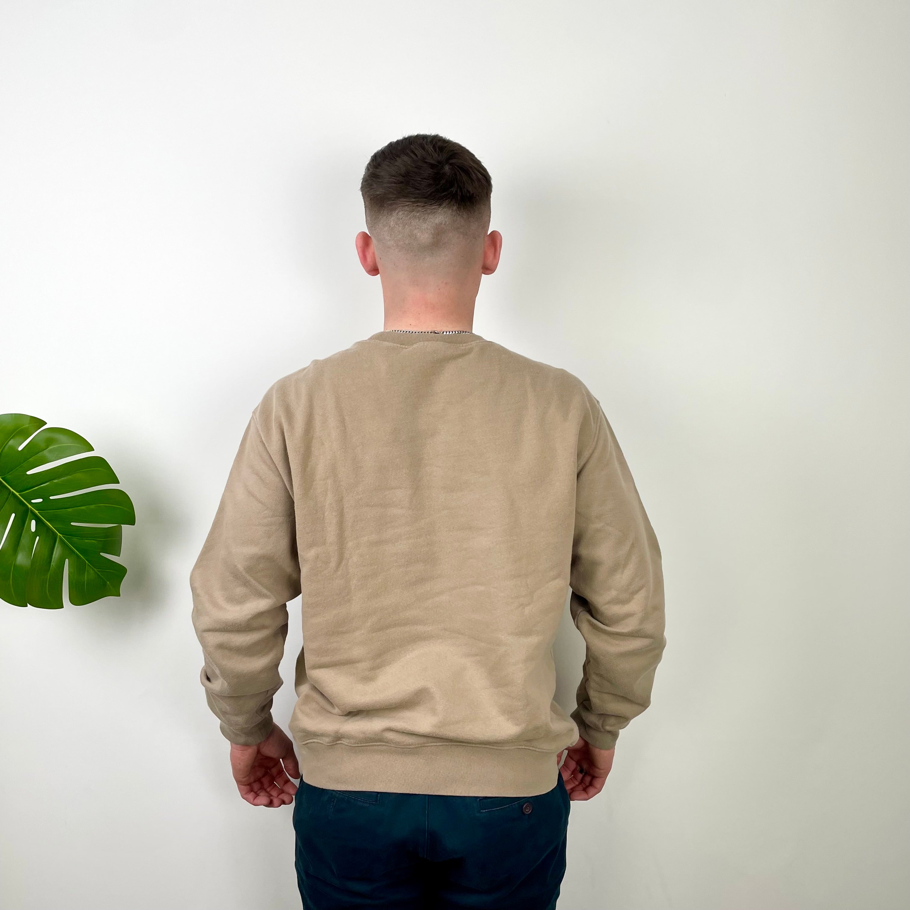 Carhartt RARE Tan Brown Embroidered Spell Out Sweatshirt (L)