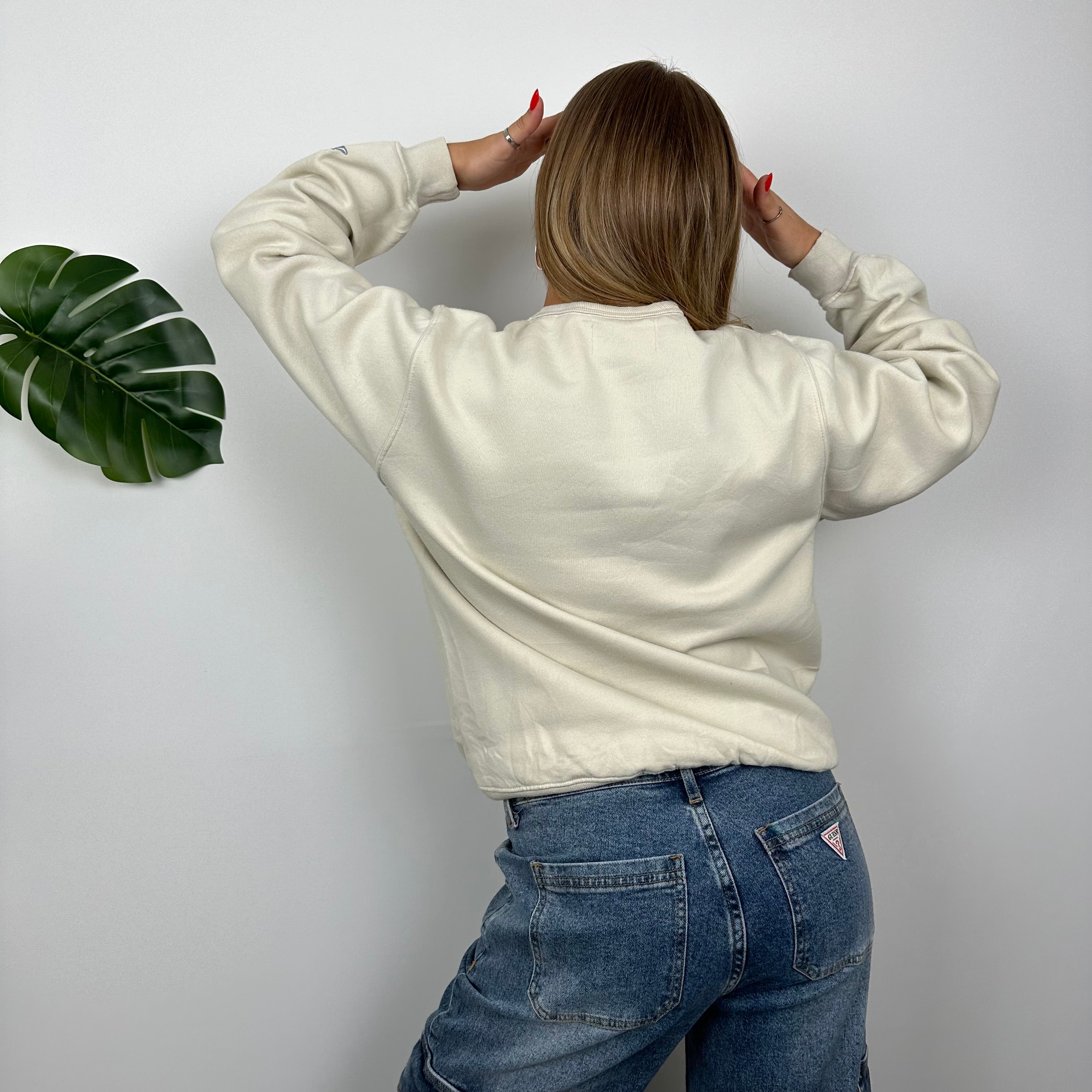 Kappa Beige Embroidered Spell Out Sweatshirt (S)