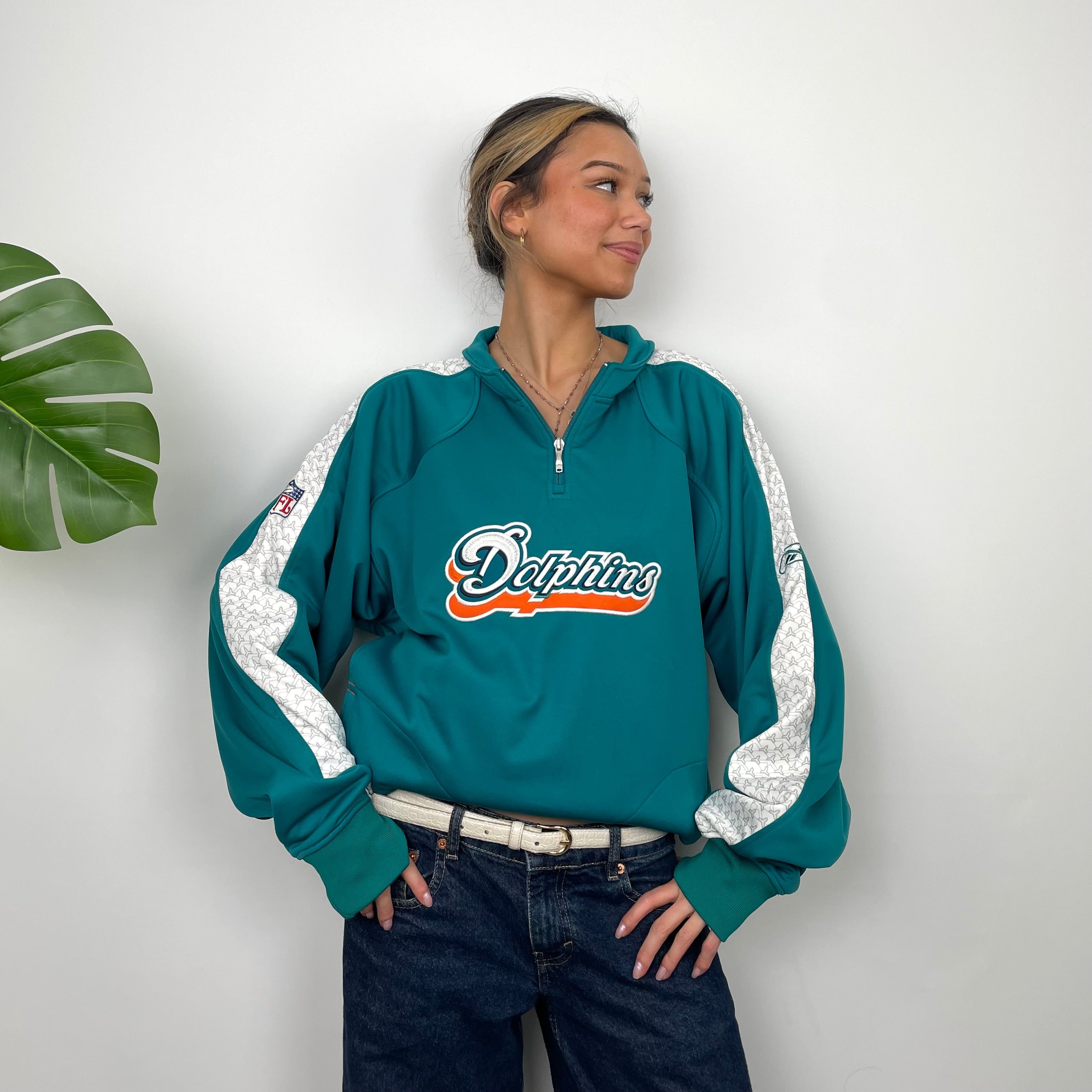 Miami Dolphins RARE NFL Quarter Zip Up Jacket (XL)