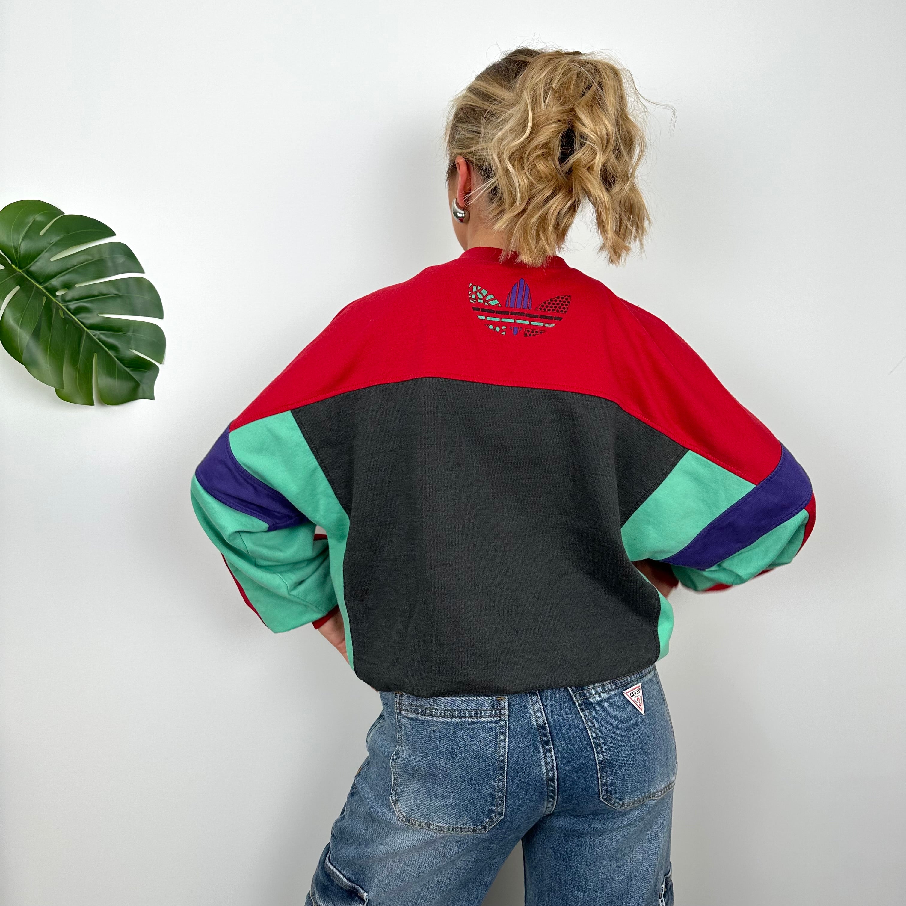 Adidas RARE Colour Block Spell Out Sweatshirt (S)