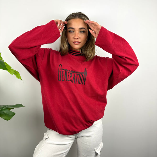 Adidas Generation RARE Red Spell Out Sweatshirt (XL)